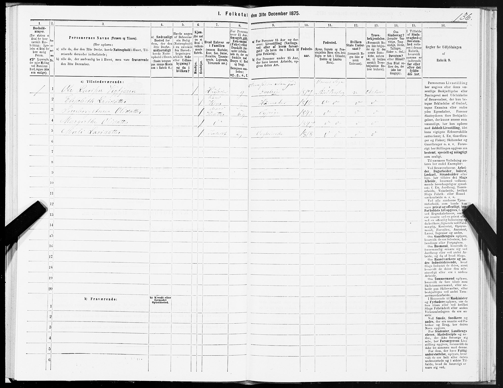 SAT, Folketelling 1875 for 1714P Nedre Stjørdal prestegjeld, 1875, s. 4136