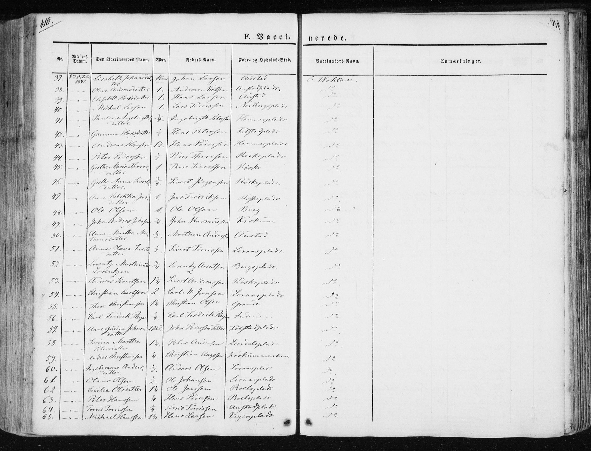Ministerialprotokoller, klokkerbøker og fødselsregistre - Nord-Trøndelag, SAT/A-1458/730/L0280: Ministerialbok nr. 730A07 /1, 1840-1854, s. 410