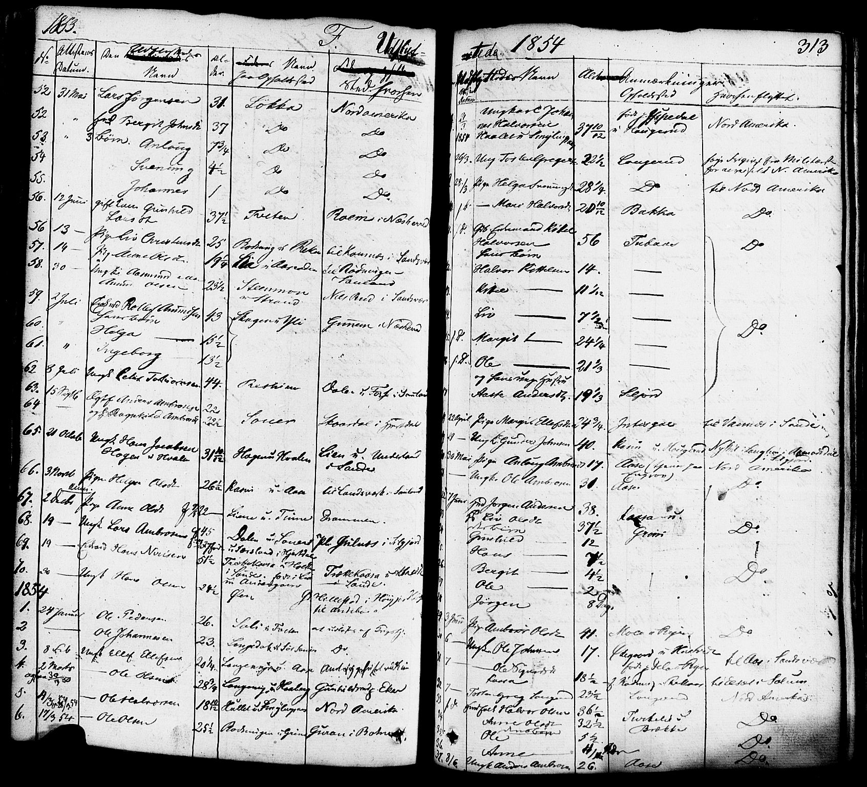 Heddal kirkebøker, SAKO/A-268/F/Fa/L0006: Ministerialbok nr. I 6, 1837-1854, s. 313