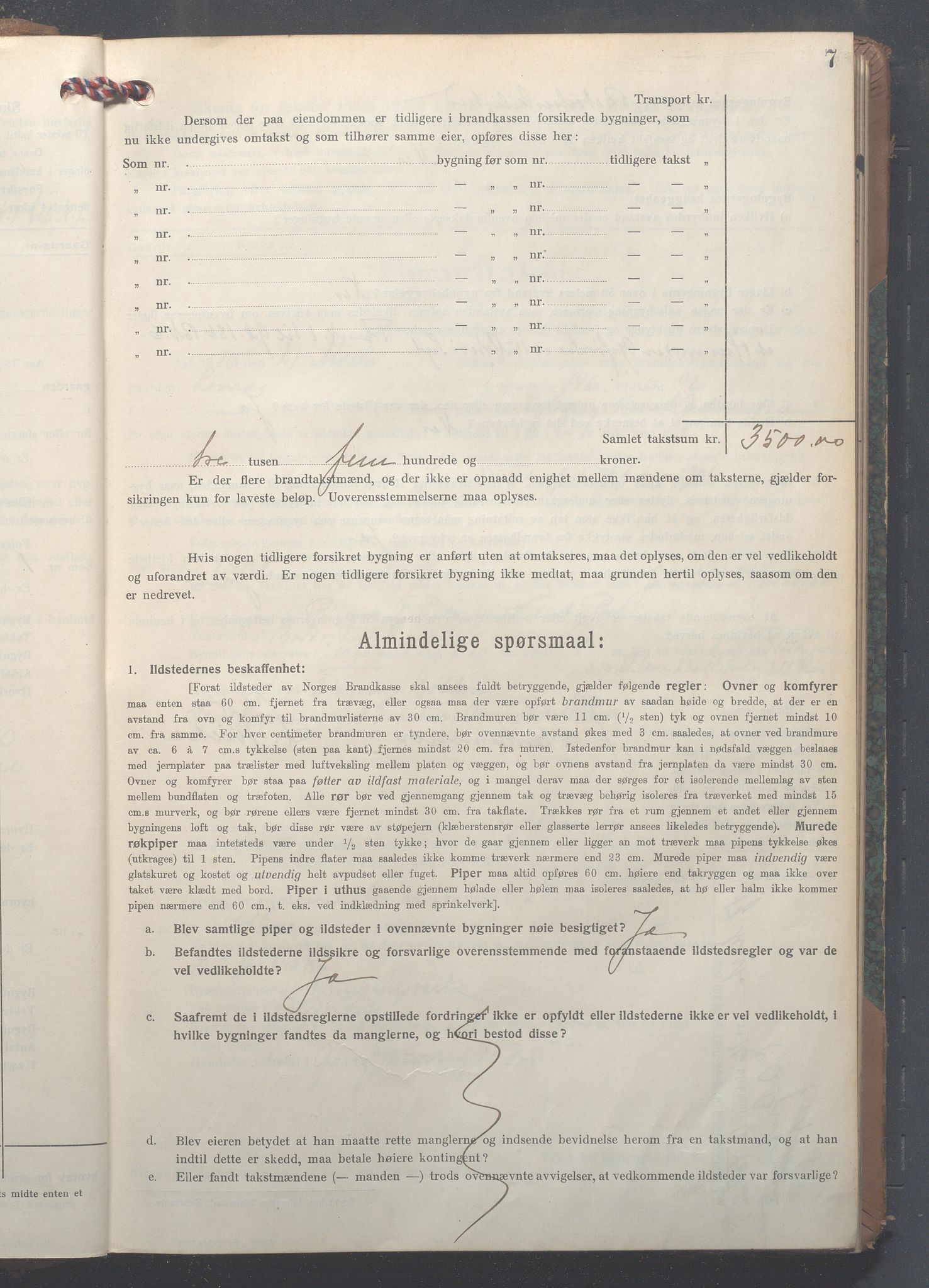 Lensmennene i Aker, OBA/A-10133/F/Fc/L0017: Branntakstprotokoll, 1916-1921, s. 7