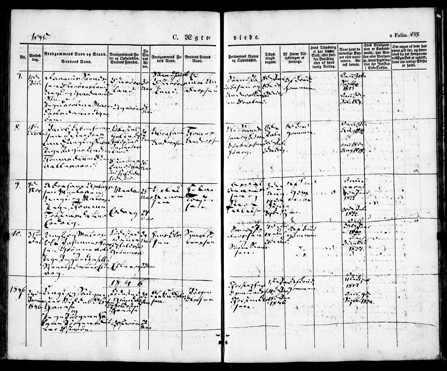 Høvåg sokneprestkontor, AV/SAK-1111-0025/F/Fa/L0003: Ministerialbok nr. A 3, 1843-1858, s. 288