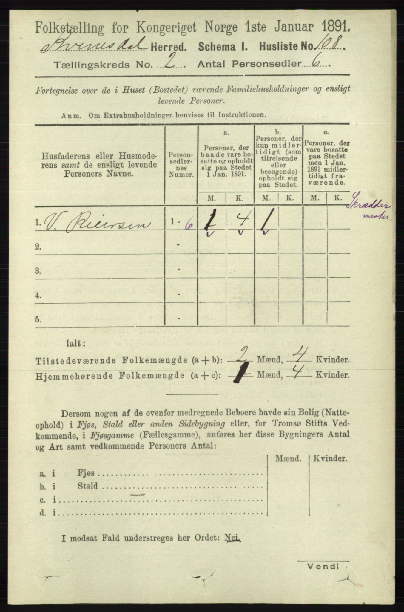 RA, Folketelling 1891 for 1037 Kvinesdal herred, 1891, s. 365