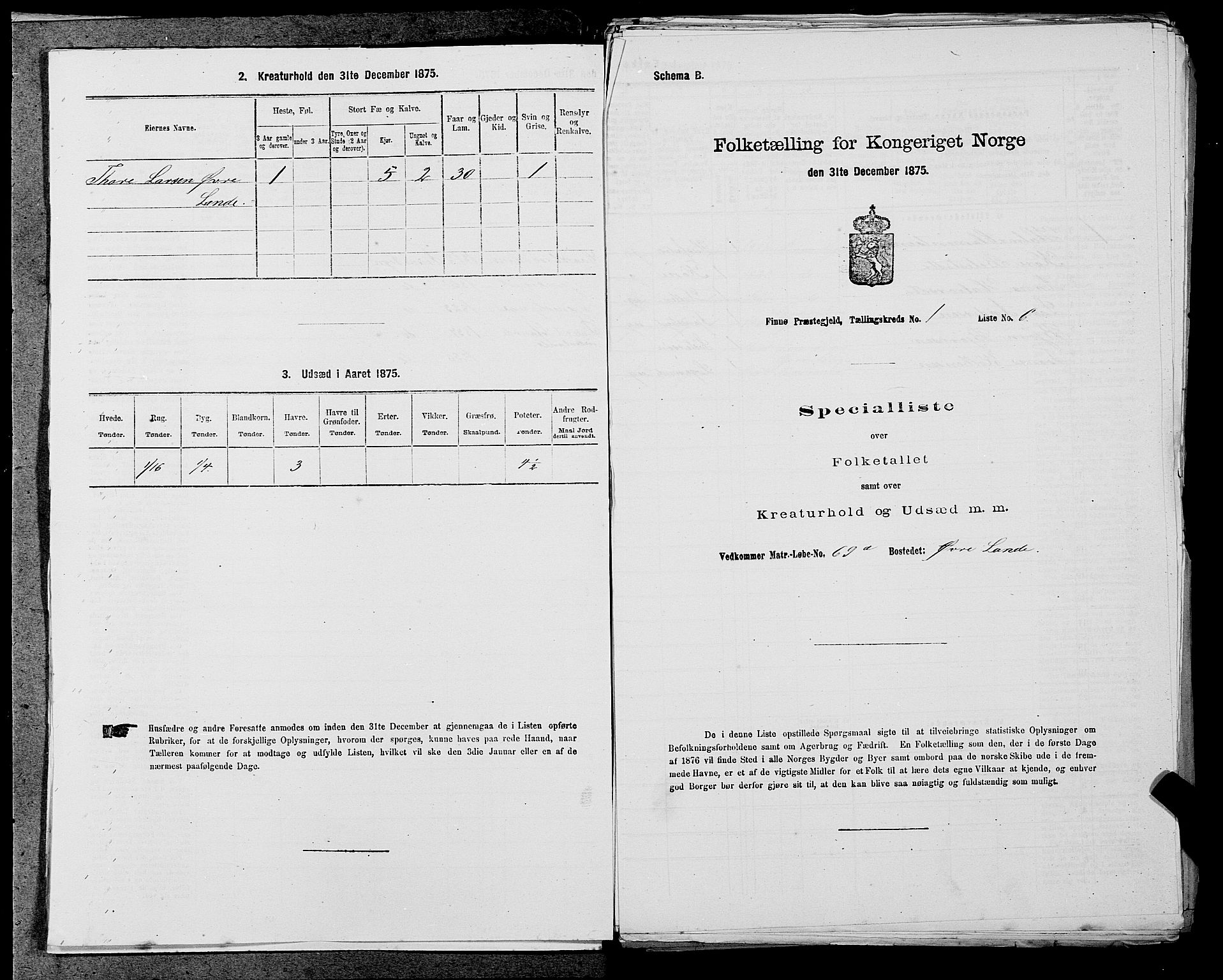 SAST, Folketelling 1875 for 1141P Finnøy prestegjeld, 1875, s. 47