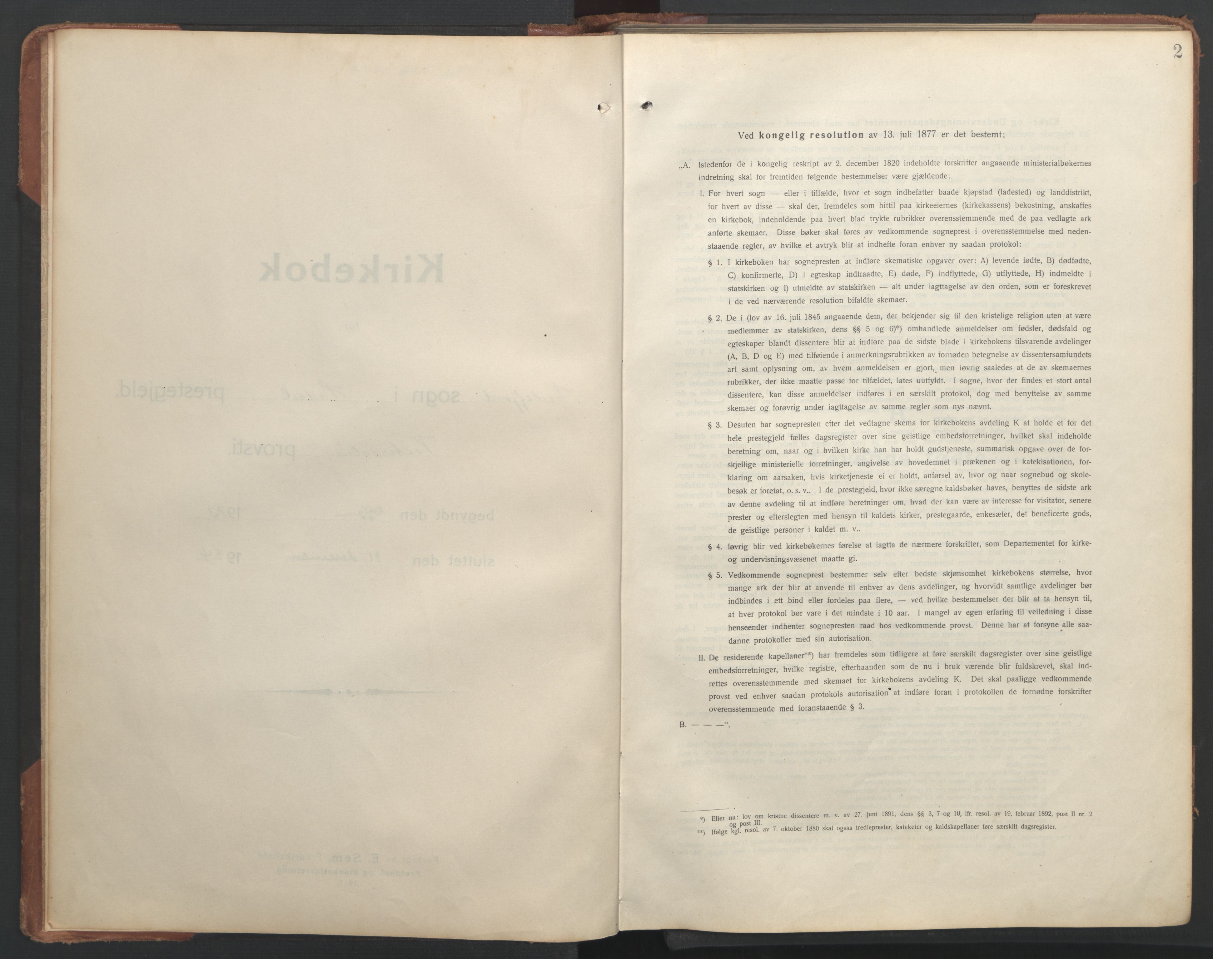 Ministerialprotokoller, klokkerbøker og fødselsregistre - Nordland, AV/SAT-A-1459/890/L1291: Klokkerbok nr. 890C02, 1913-1954, s. 2