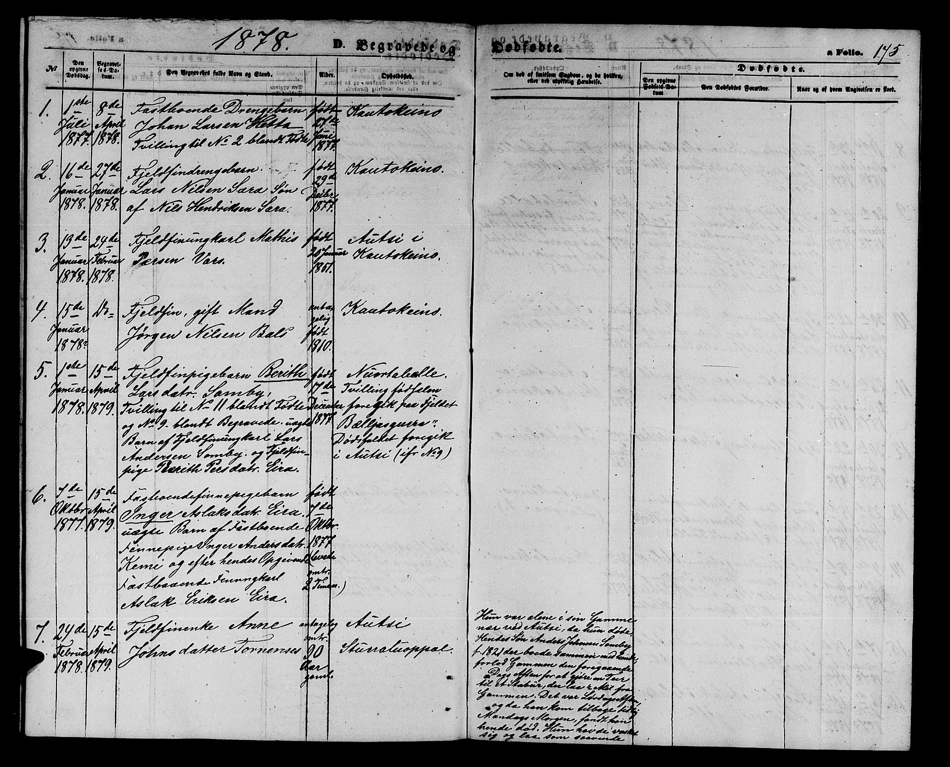 Kautokeino sokneprestembete, AV/SATØ-S-1340/H/Hb/L0001.klokk: Klokkerbok nr. 1, 1862-1878, s. 175