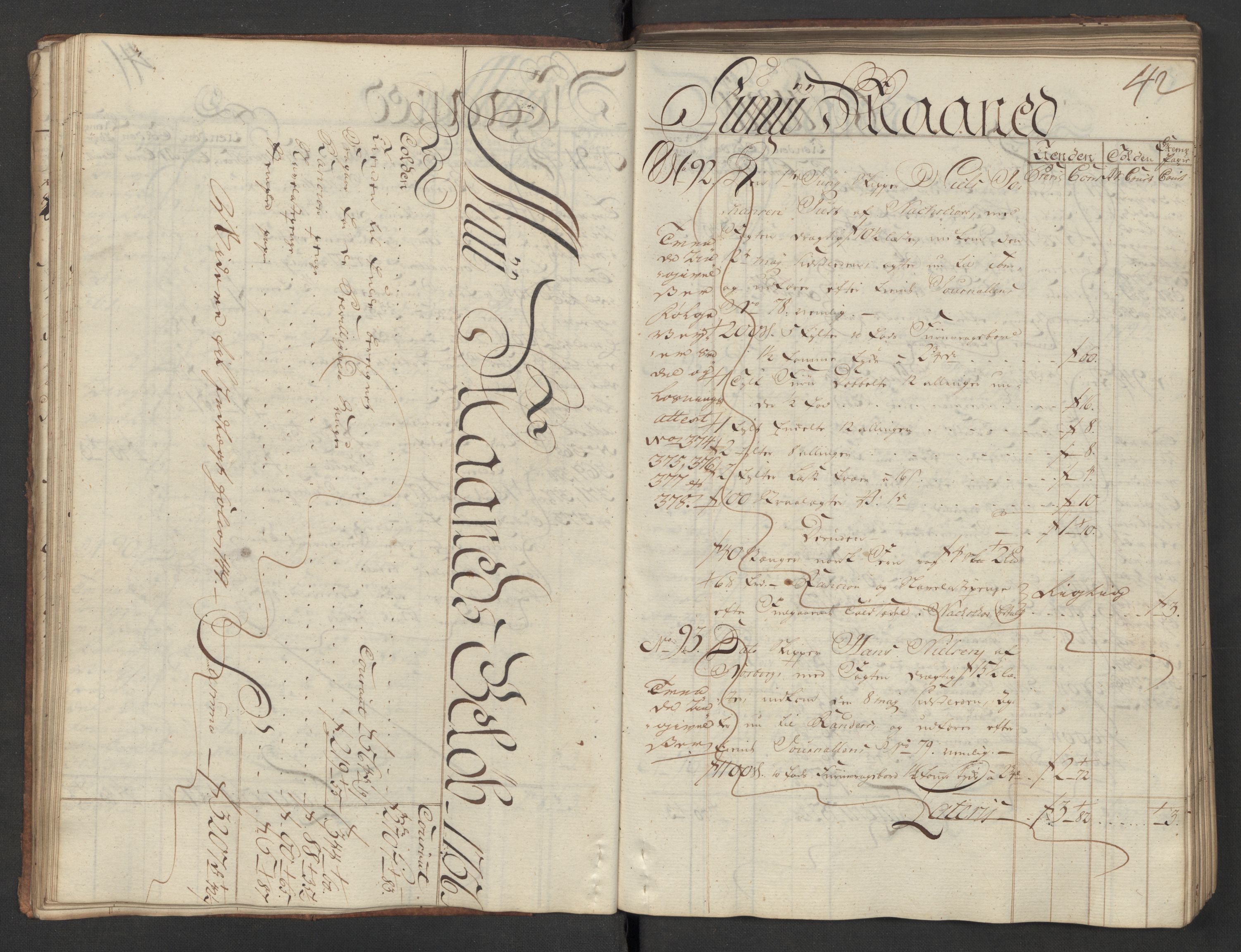 Generaltollkammeret, tollregnskaper, AV/RA-EA-5490/R08/L0035/0001: Tollregnskaper Drammen / Utgående hovedtollbok, 1756, s. 41b-42a