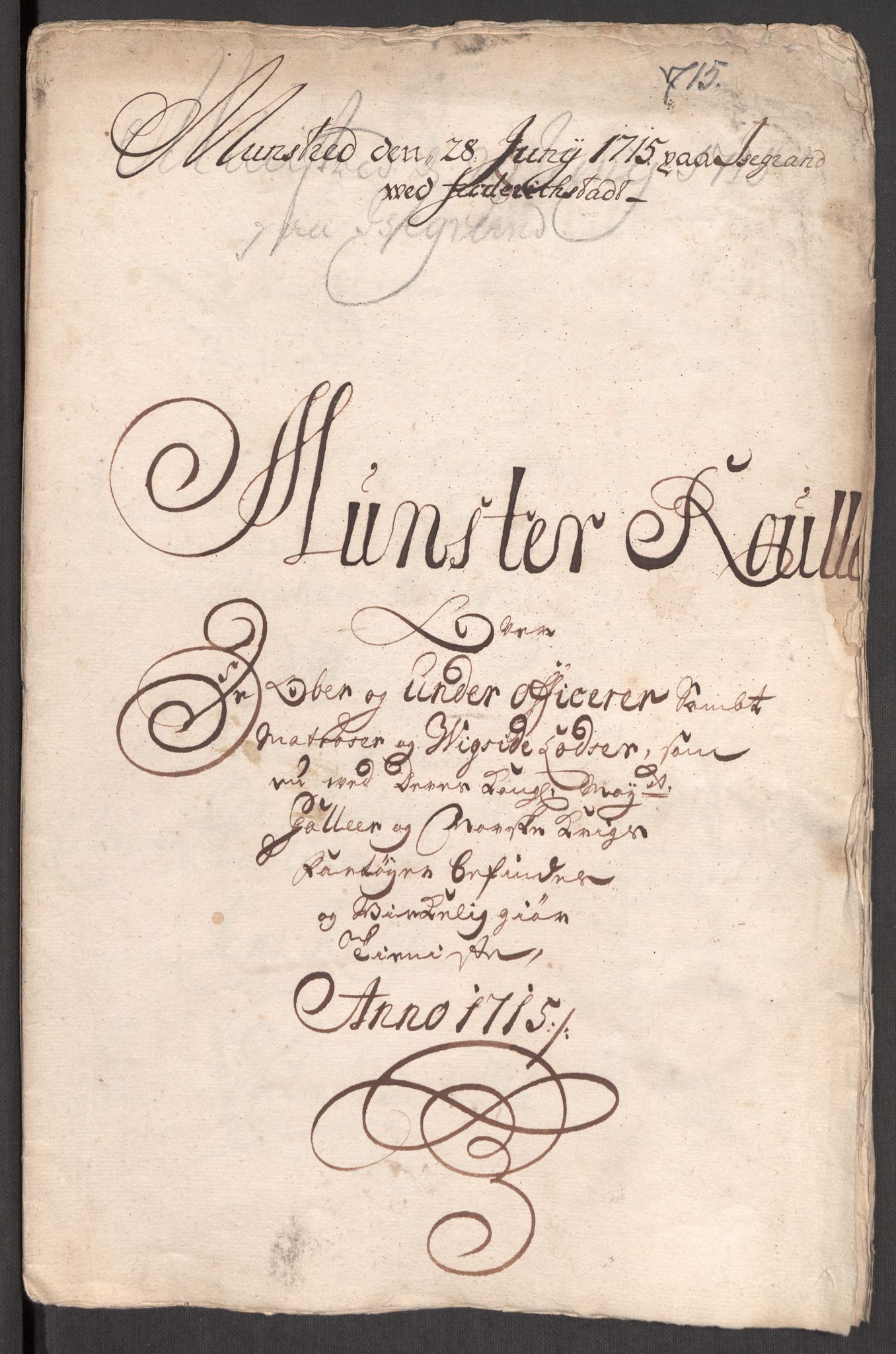 Kommanderende general (KG I) med Det norske krigsdirektorium, AV/RA-EA-5419/E/Eb/L0001: Ruller over noen kompanier som tjenestegjorde på flåten, 1712-1721, s. 597