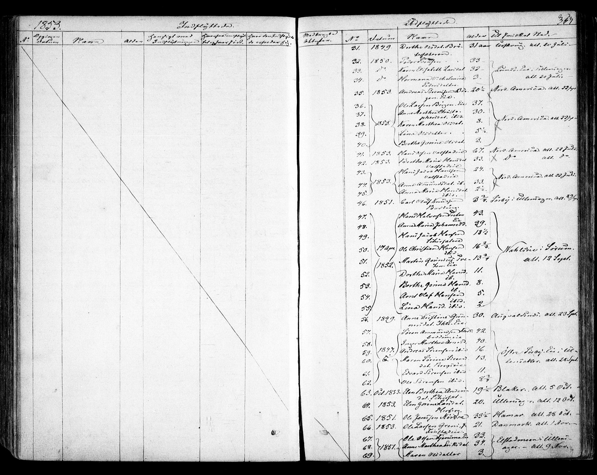 Nes prestekontor Kirkebøker, SAO/A-10410/F/Fa/L0007: Ministerialbok nr. I 7, 1846-1858, s. 357
