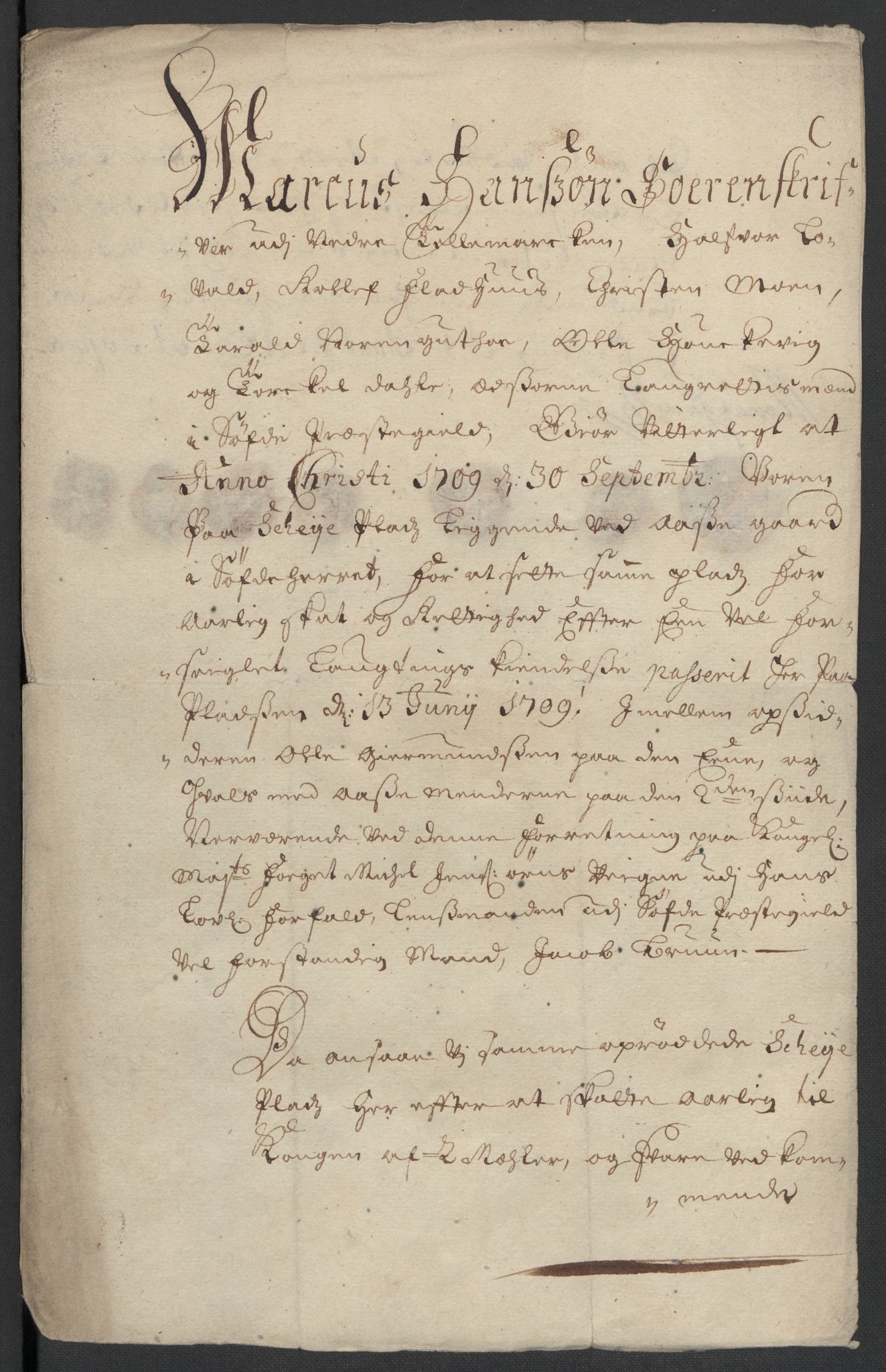 Rentekammeret inntil 1814, Reviderte regnskaper, Fogderegnskap, RA/EA-4092/R36/L2118: Fogderegnskap Øvre og Nedre Telemark og Bamble, 1708-1709, s. 185