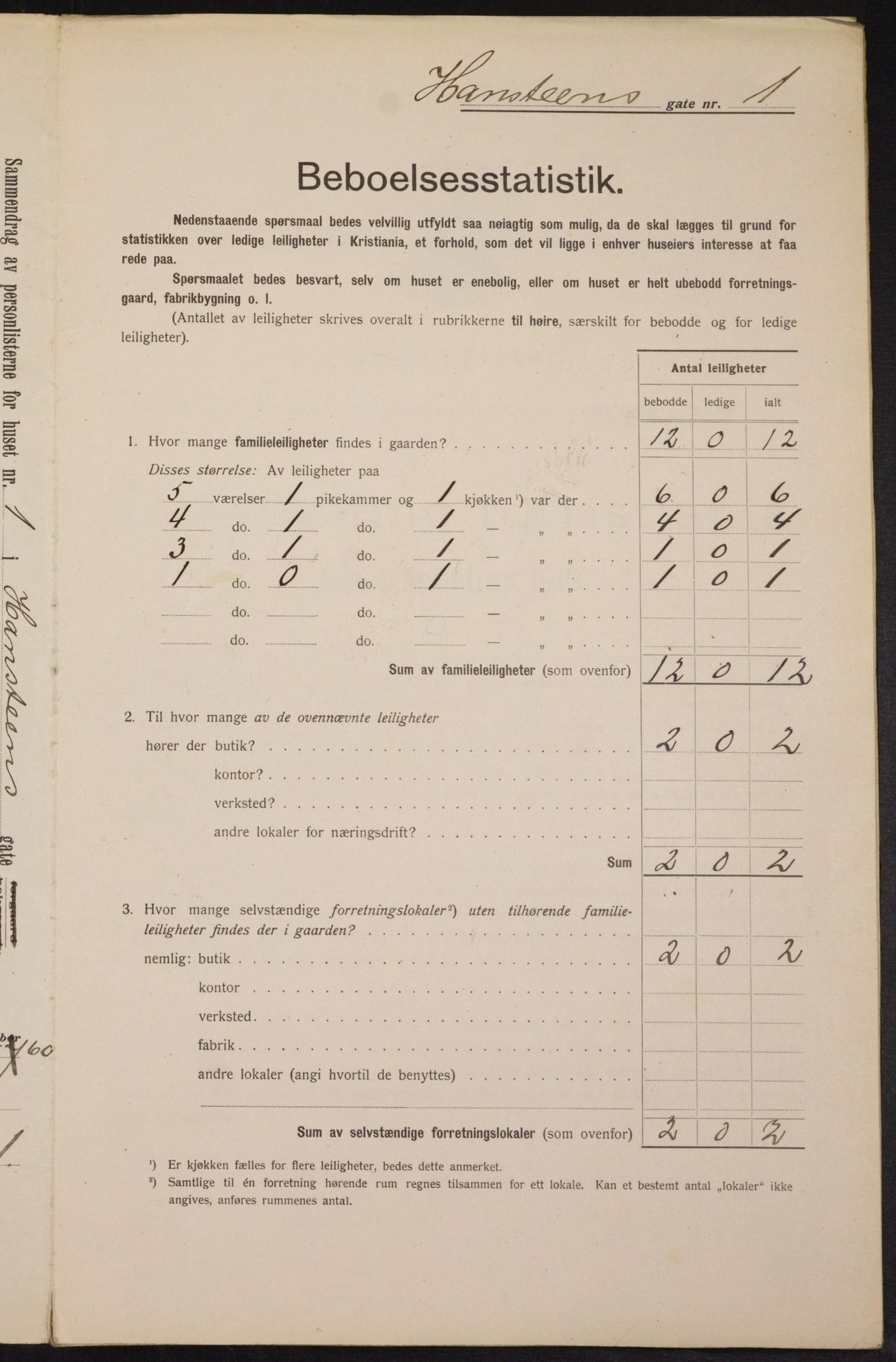 OBA, Kommunal folketelling 1.2.1913 for Kristiania, 1913, s. 34788