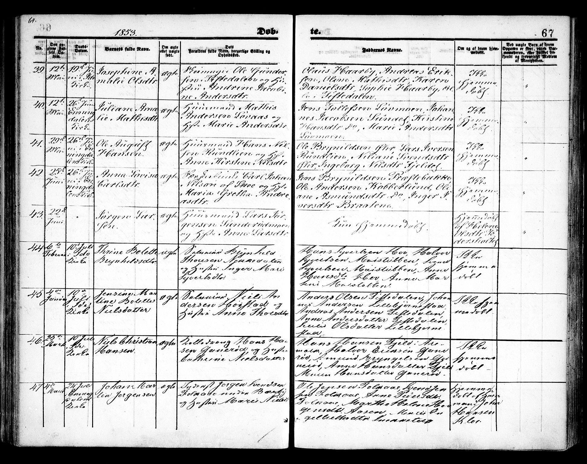 Idd prestekontor Kirkebøker, AV/SAO-A-10911/F/Fc/L0004a: Ministerialbok nr. III 4A, 1848-1860, s. 67