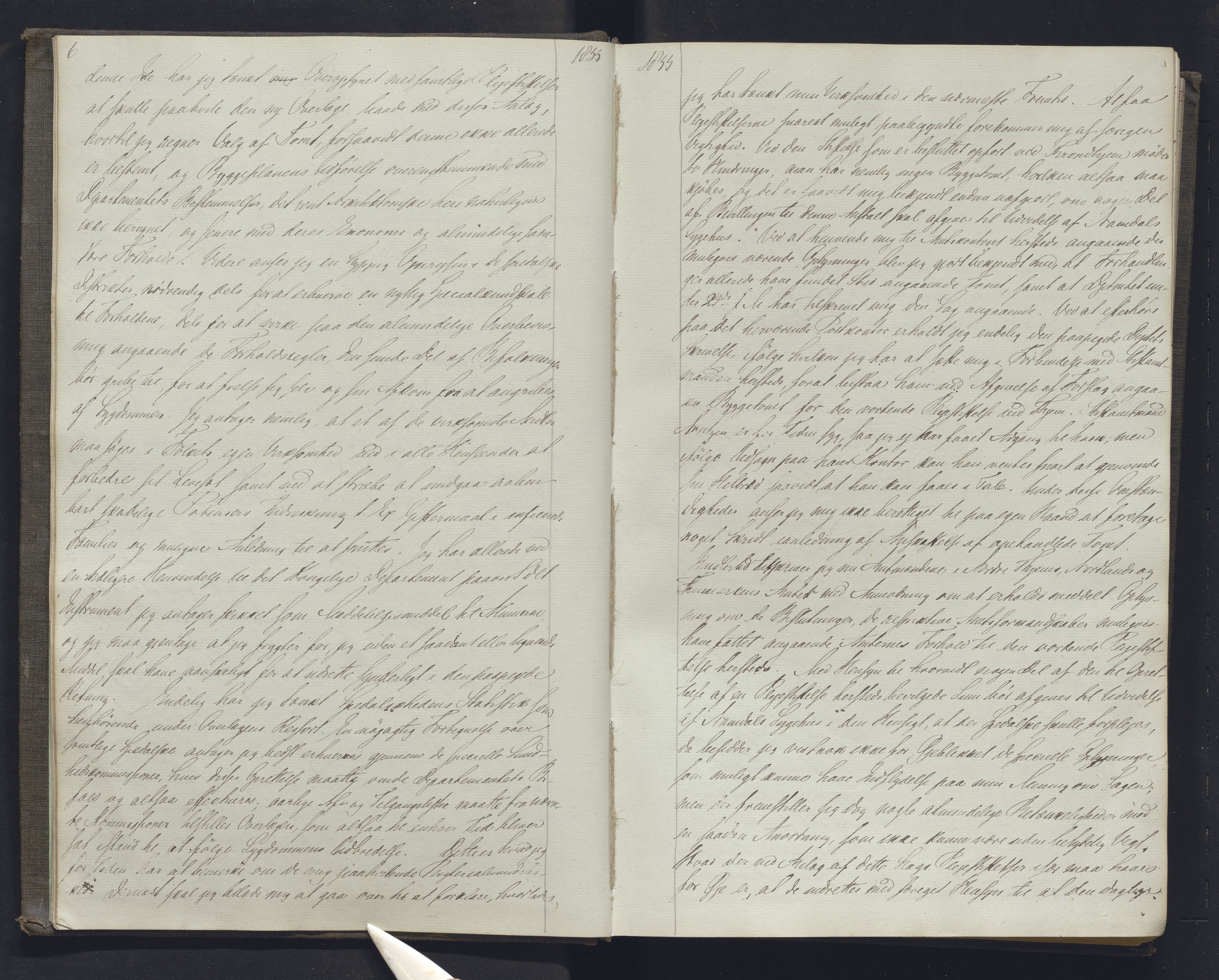 Lepraarkiver - Overlegen for den spedalske sykdom, AV/SAB-A-61001/B.b/L0001: Kopibok, 1854-1858, s. 6-7