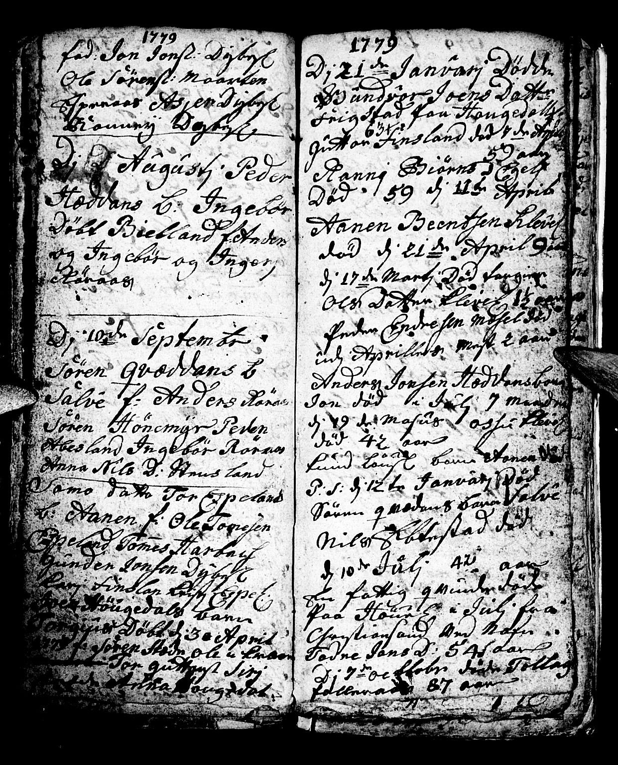 Bjelland sokneprestkontor, SAK/1111-0005/F/Fb/Fbb/L0001: Klokkerbok nr. B 1, 1732-1782, s. 112