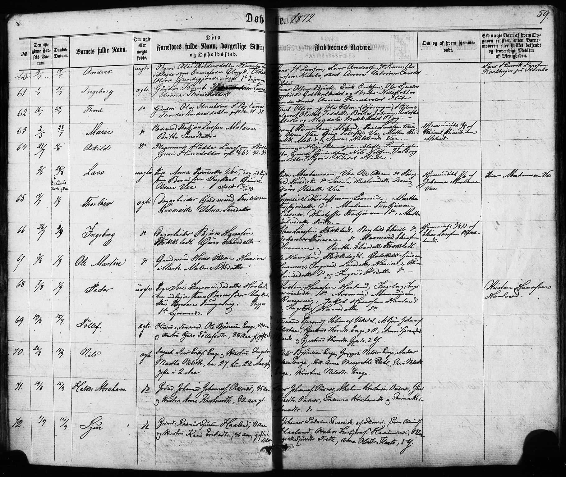 Etne sokneprestembete, AV/SAB-A-75001/H/Haa: Ministerialbok nr. A 9, 1862-1878, s. 59