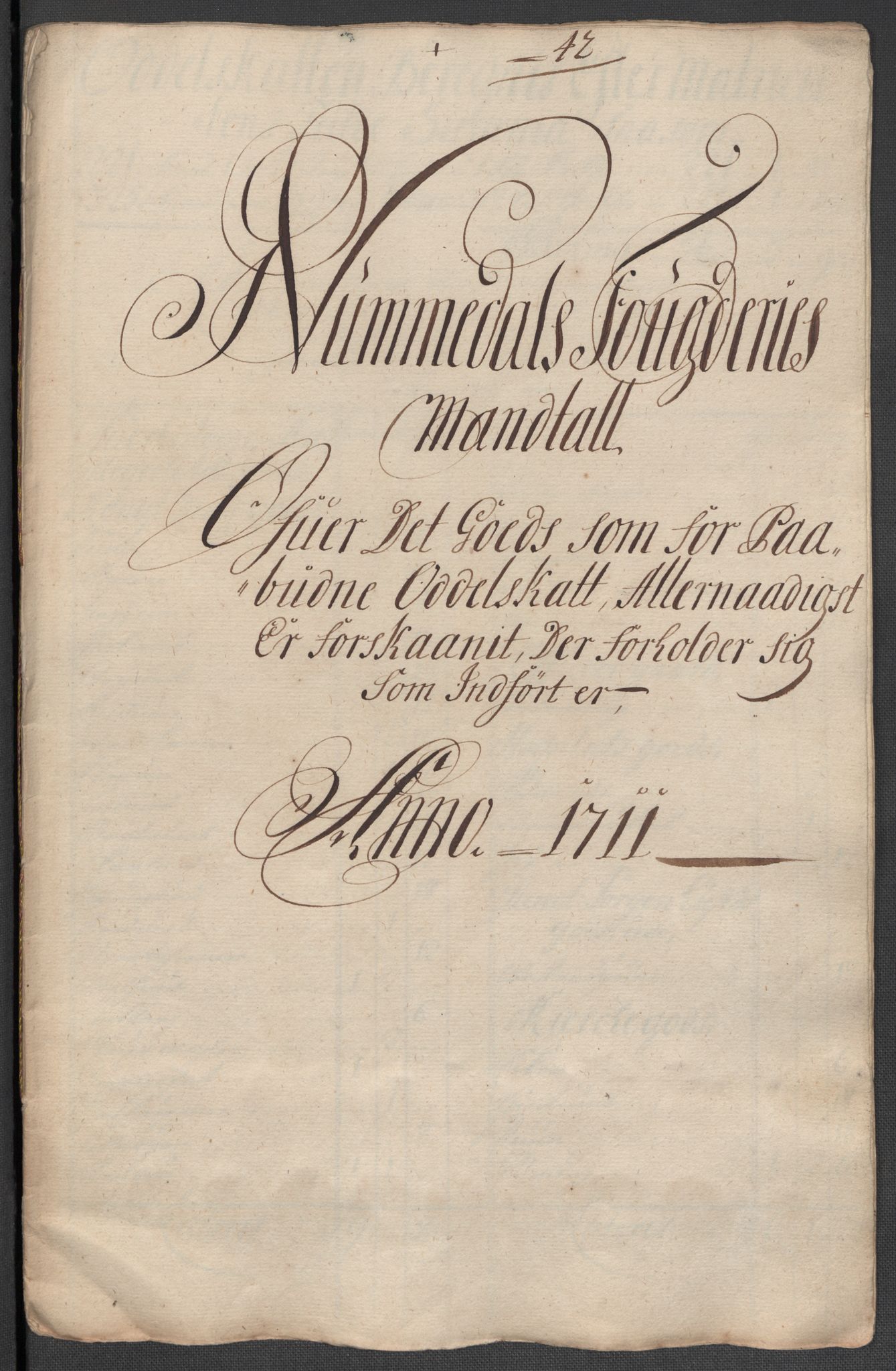 Rentekammeret inntil 1814, Reviderte regnskaper, Fogderegnskap, RA/EA-4092/R64/L4432: Fogderegnskap Namdal, 1711, s. 218