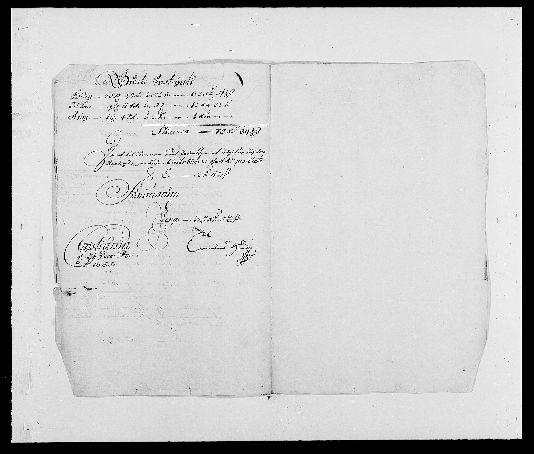 Rentekammeret inntil 1814, Reviderte regnskaper, Fogderegnskap, AV/RA-EA-4092/R18/L1284: Fogderegnskap Hadeland, Toten og Valdres, 1685, s. 185