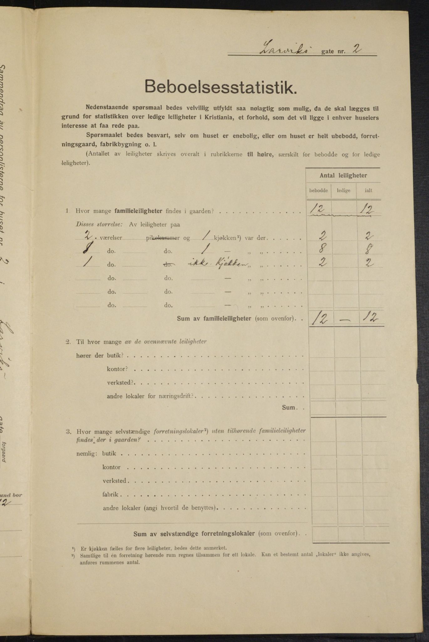 OBA, Kommunal folketelling 1.2.1915 for Kristiania, 1915, s. 56592