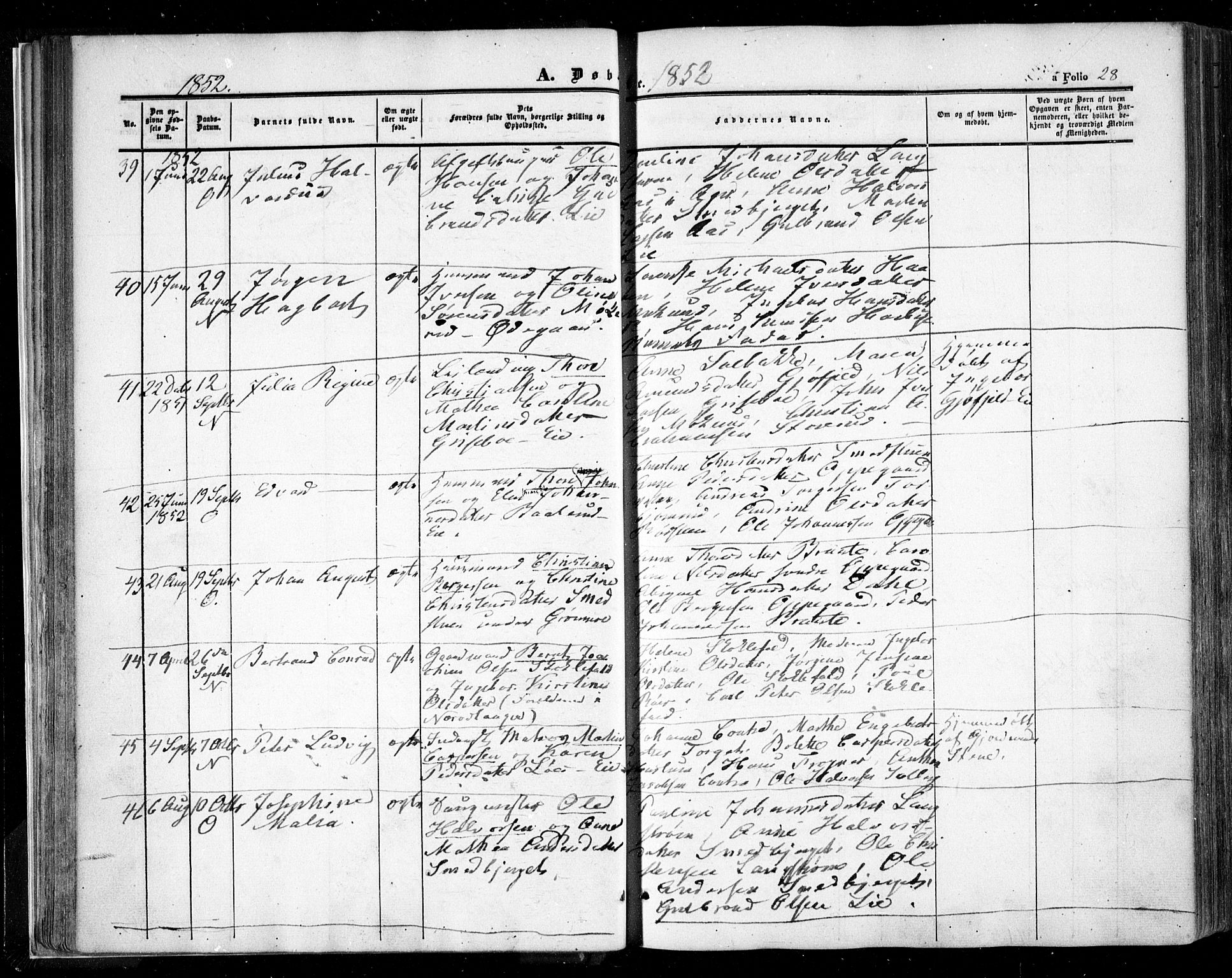 Nesodden prestekontor Kirkebøker, AV/SAO-A-10013/F/Fa/L0007: Ministerialbok nr. I 7, 1848-1868, s. 28