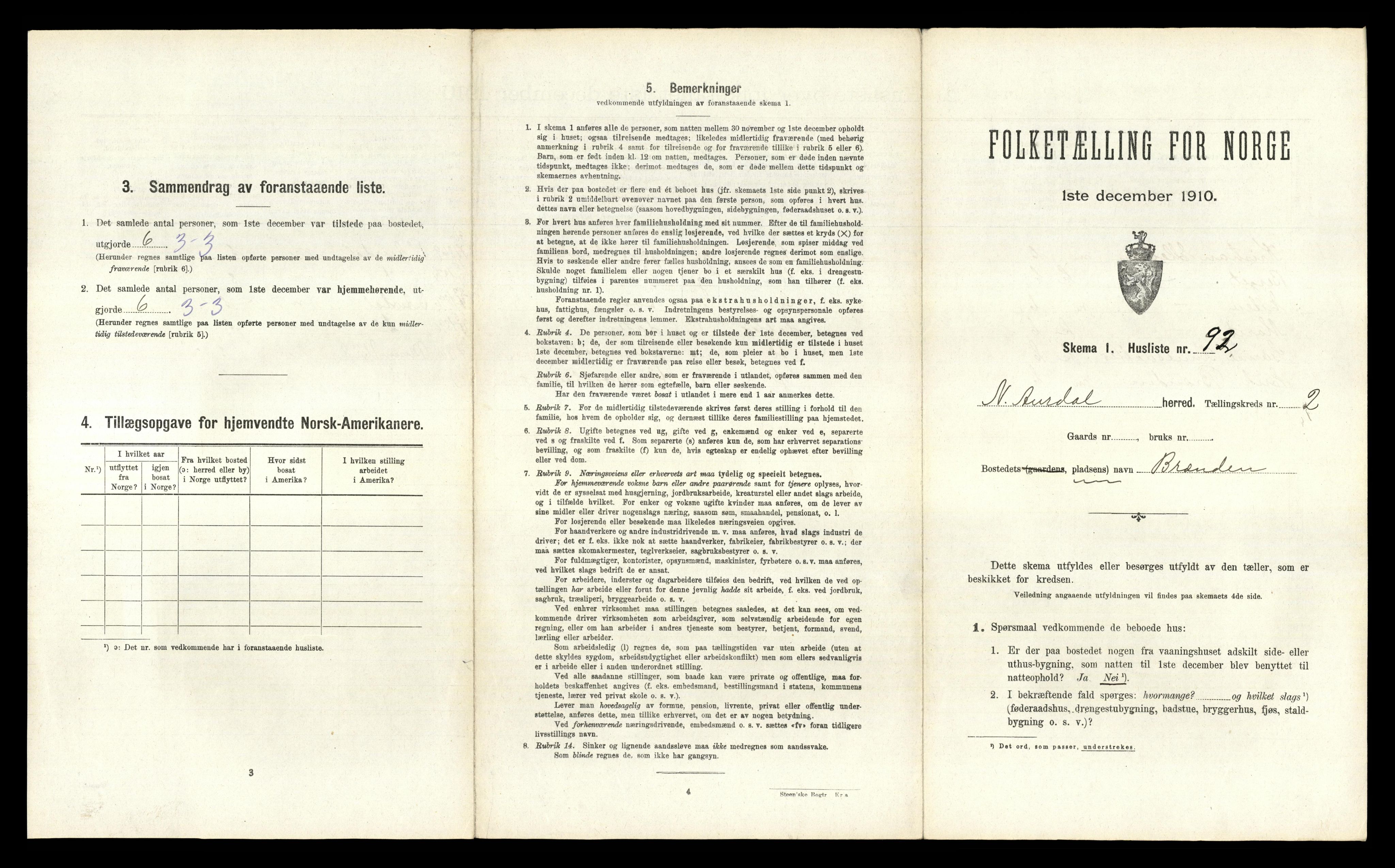 RA, Folketelling 1910 for 0542 Nord-Aurdal herred, 1910, s. 459
