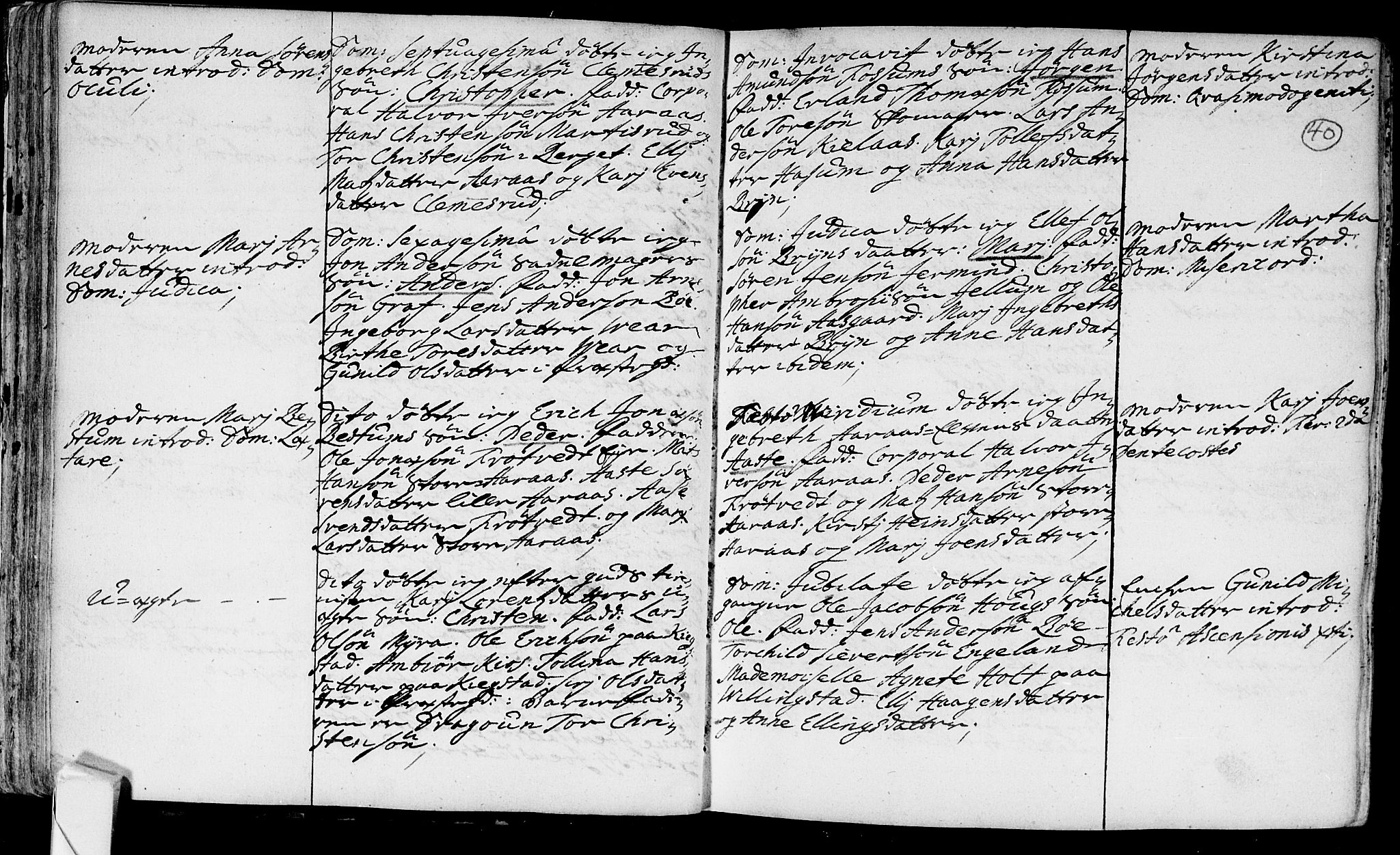 Røyken kirkebøker, SAKO/A-241/F/Fa/L0002: Ministerialbok nr. 2, 1731-1782, s. 40