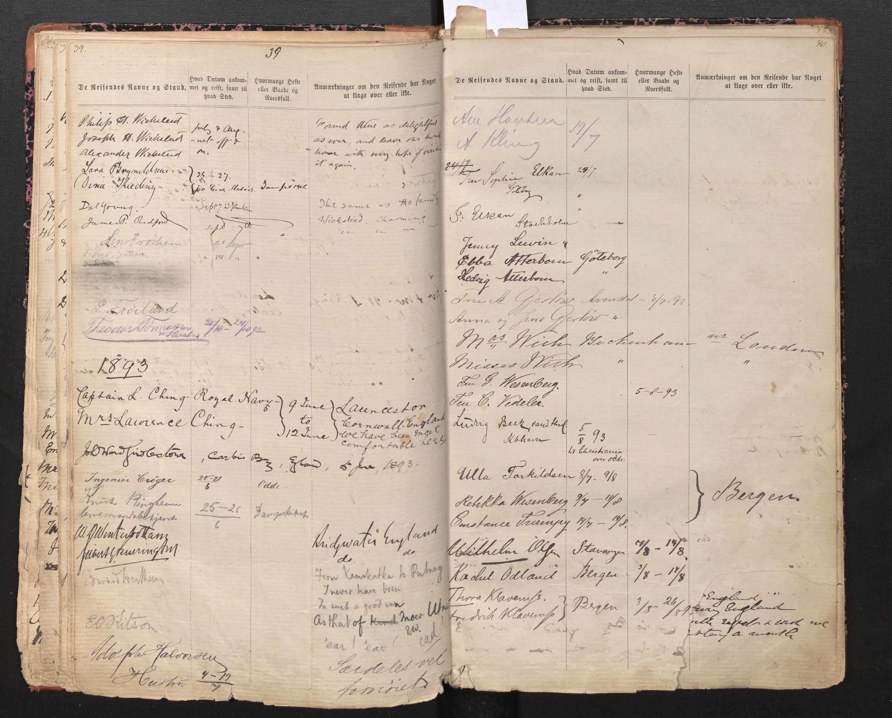 Dokumentsamlingen - Statsarkivet i Bergen, SAB/A-100027/B/L0004: Dokumenter, 1879-1901, s. 39-40