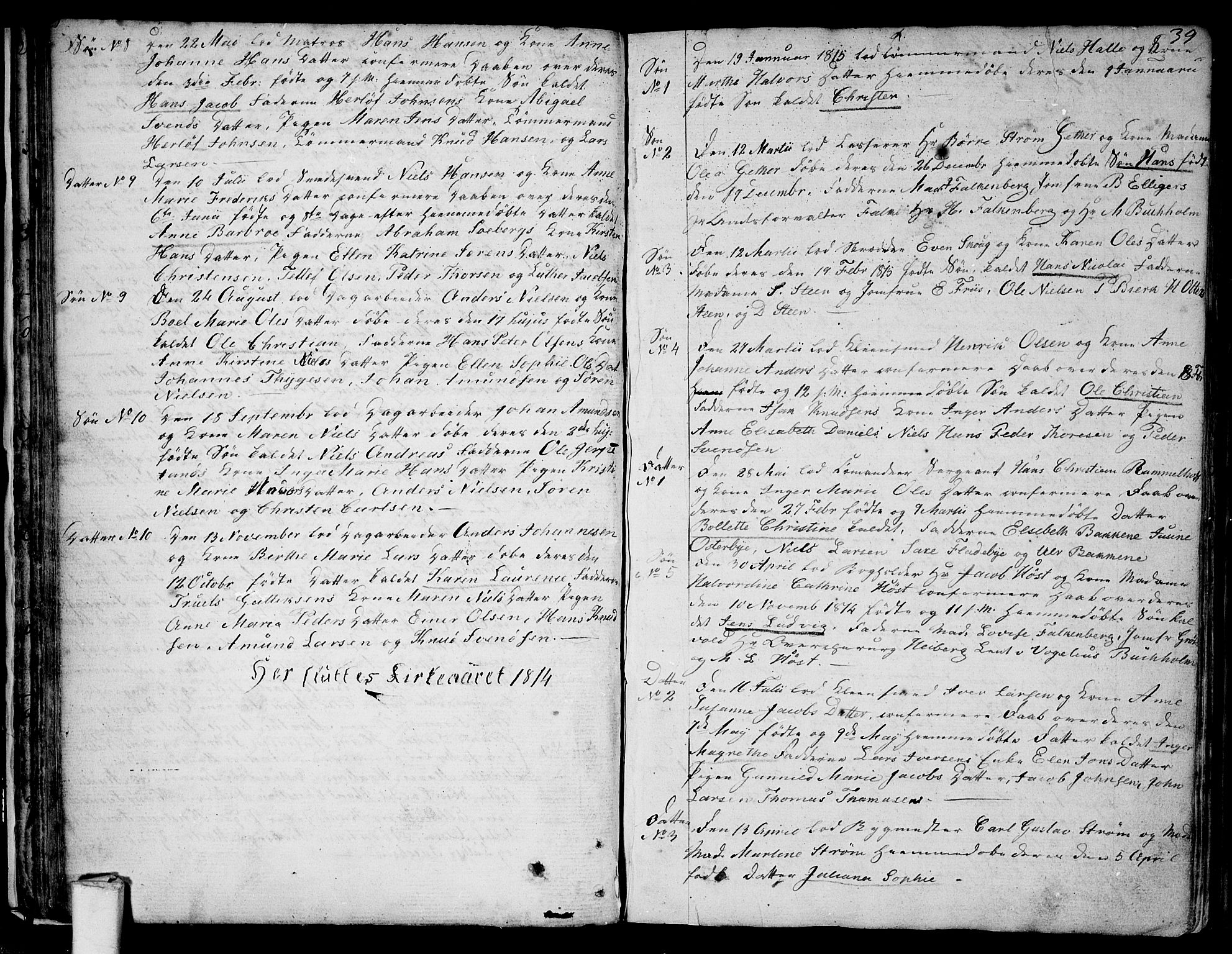 Larvik kirkebøker, SAKO/A-352/F/Fb/L0001: Ministerialbok nr. II 1, 1779-1817, s. 39