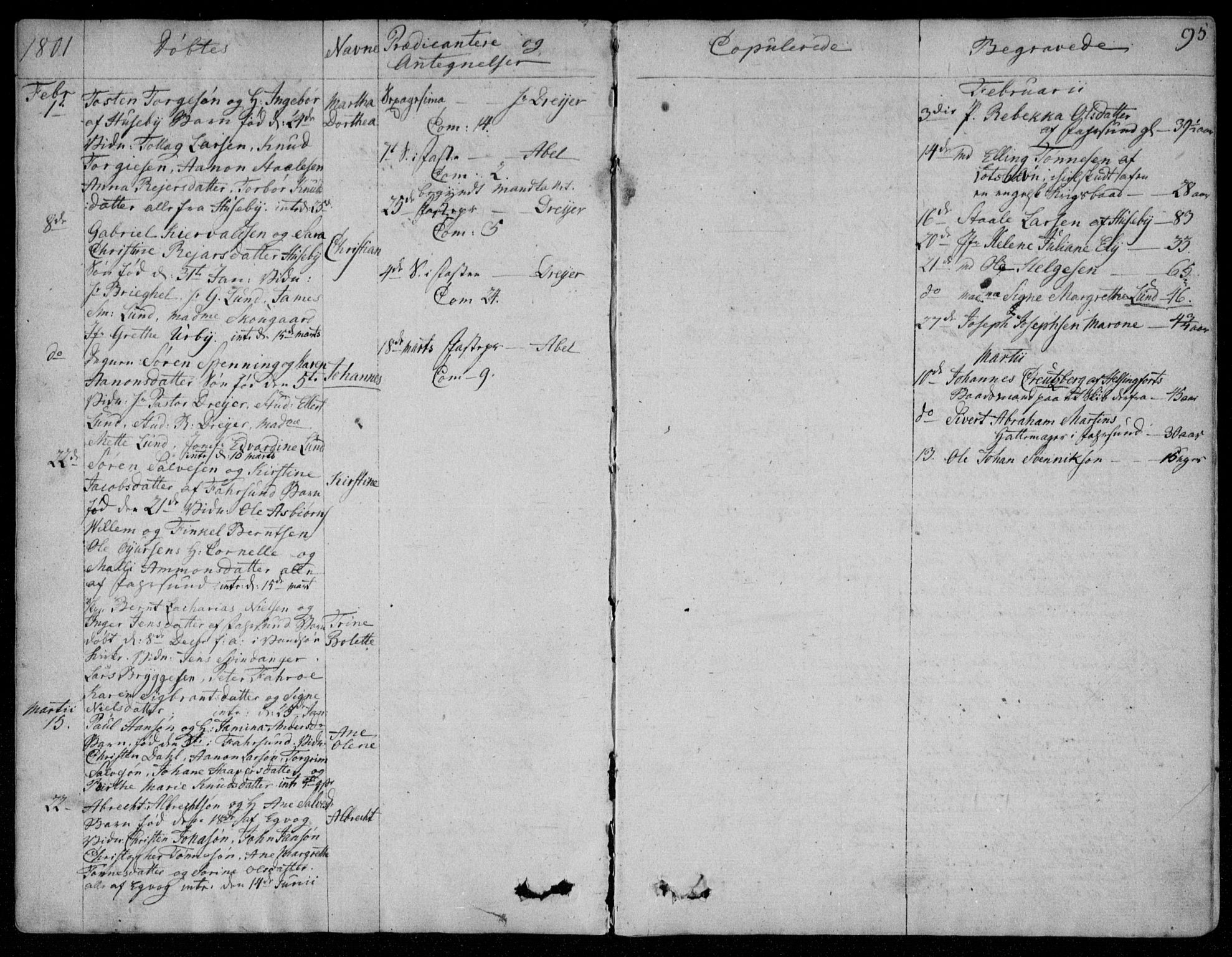 Farsund sokneprestkontor, SAK/1111-0009/F/Fa/L0001: Ministerialbok nr. A 1, 1784-1815, s. 95