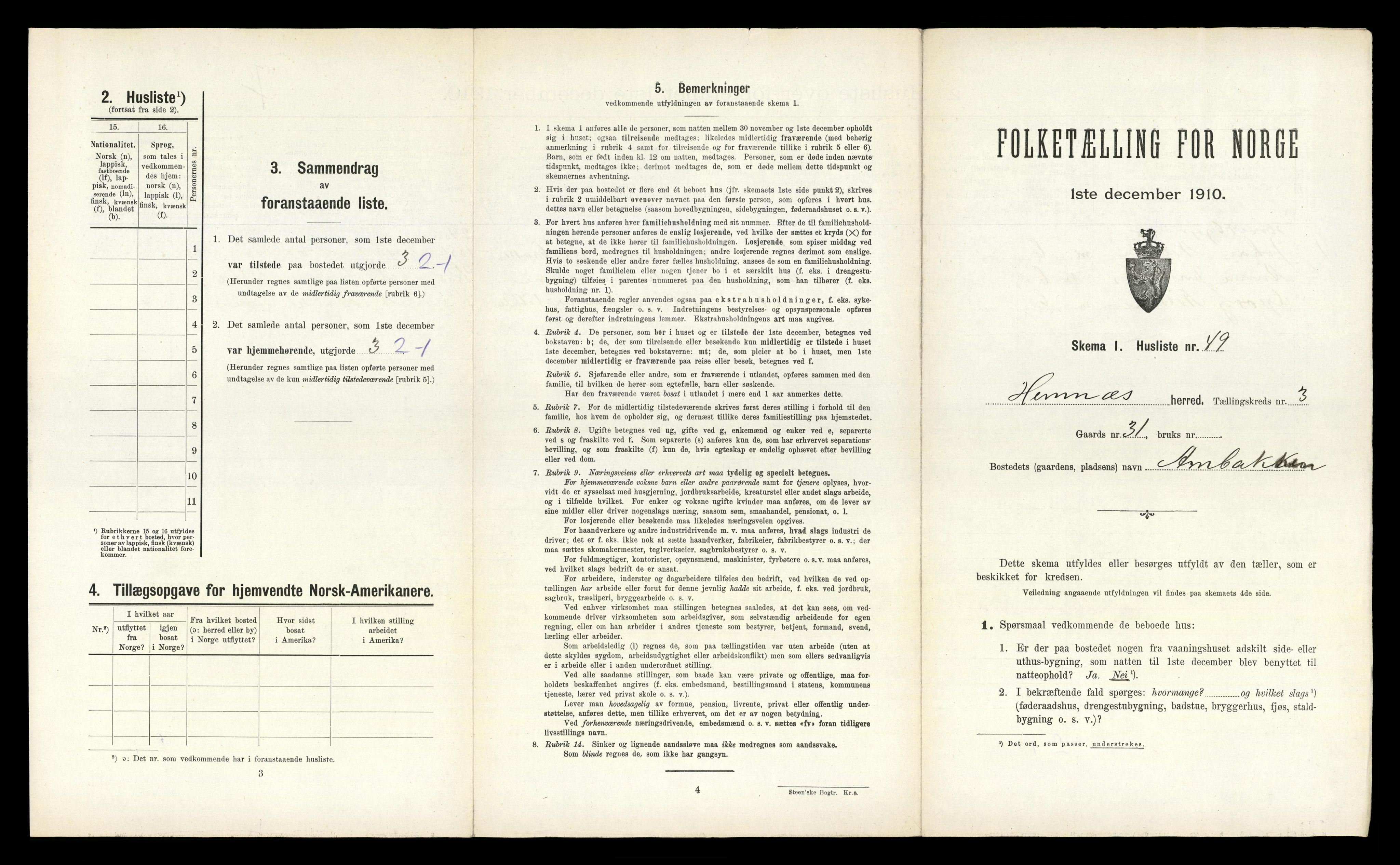 RA, Folketelling 1910 for 1832 Hemnes herred, 1910, s. 972