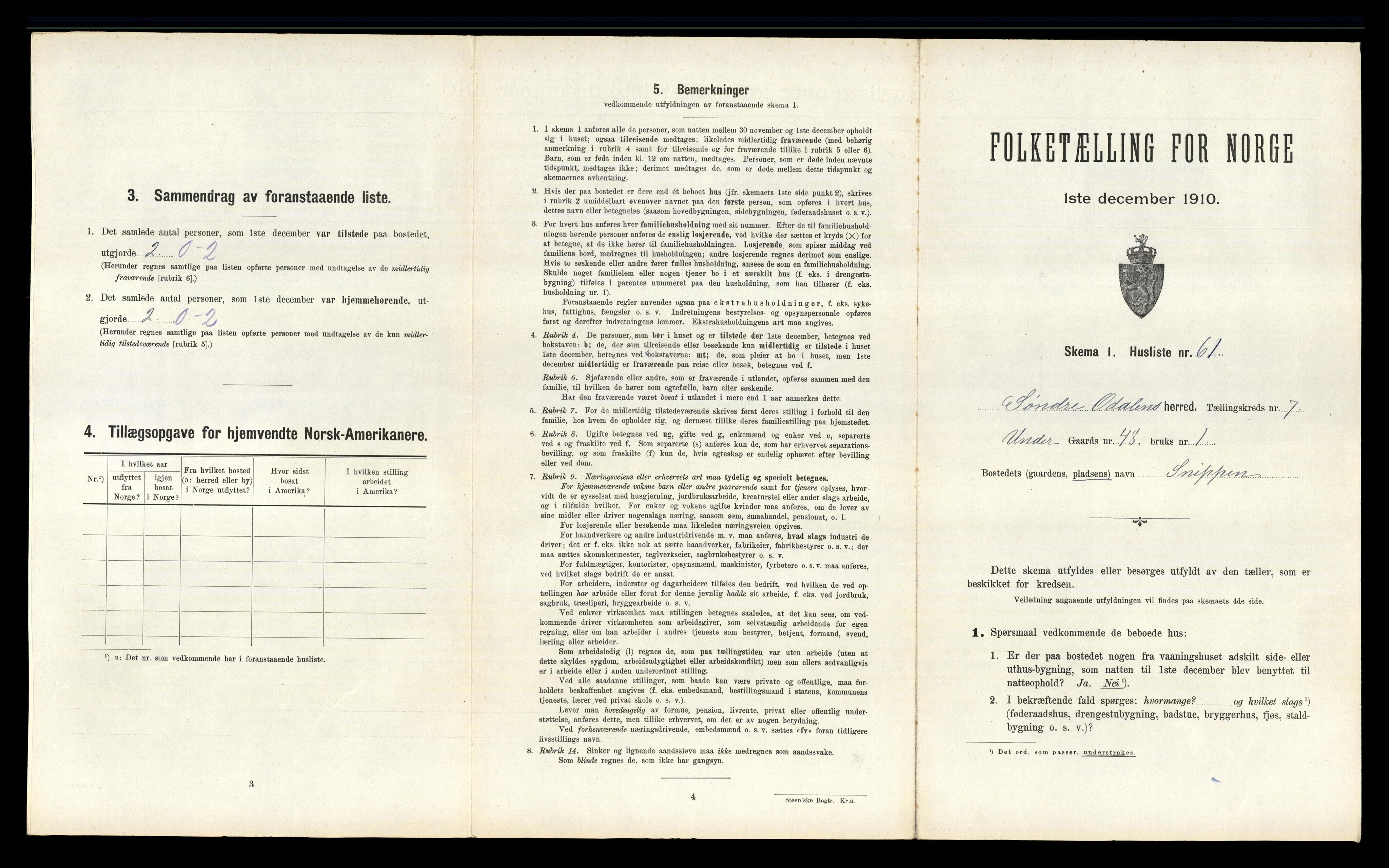 RA, Folketelling 1910 for 0419 Sør-Odal herred, 1910, s. 1280