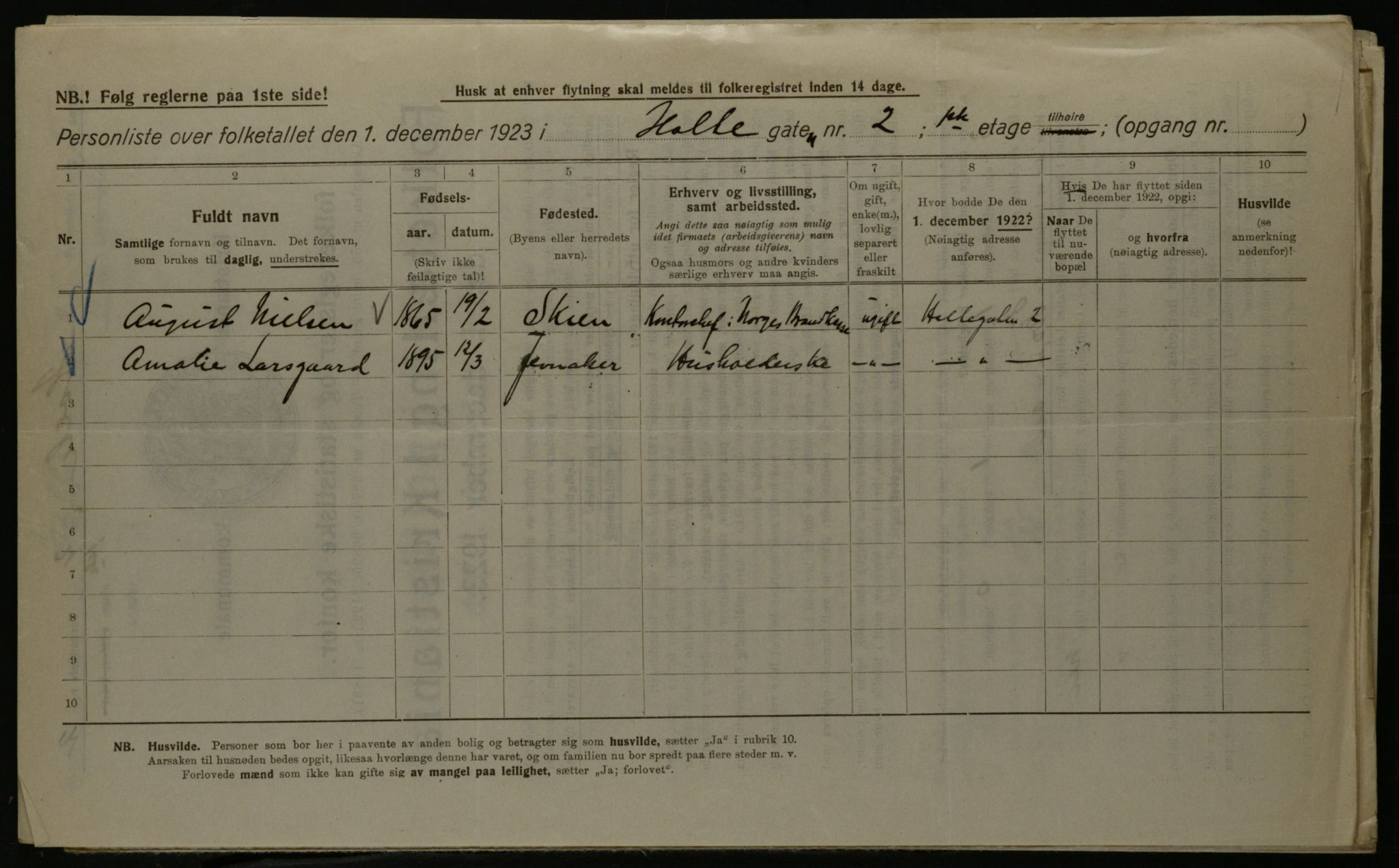 OBA, Kommunal folketelling 1.12.1923 for Kristiania, 1923, s. 45992