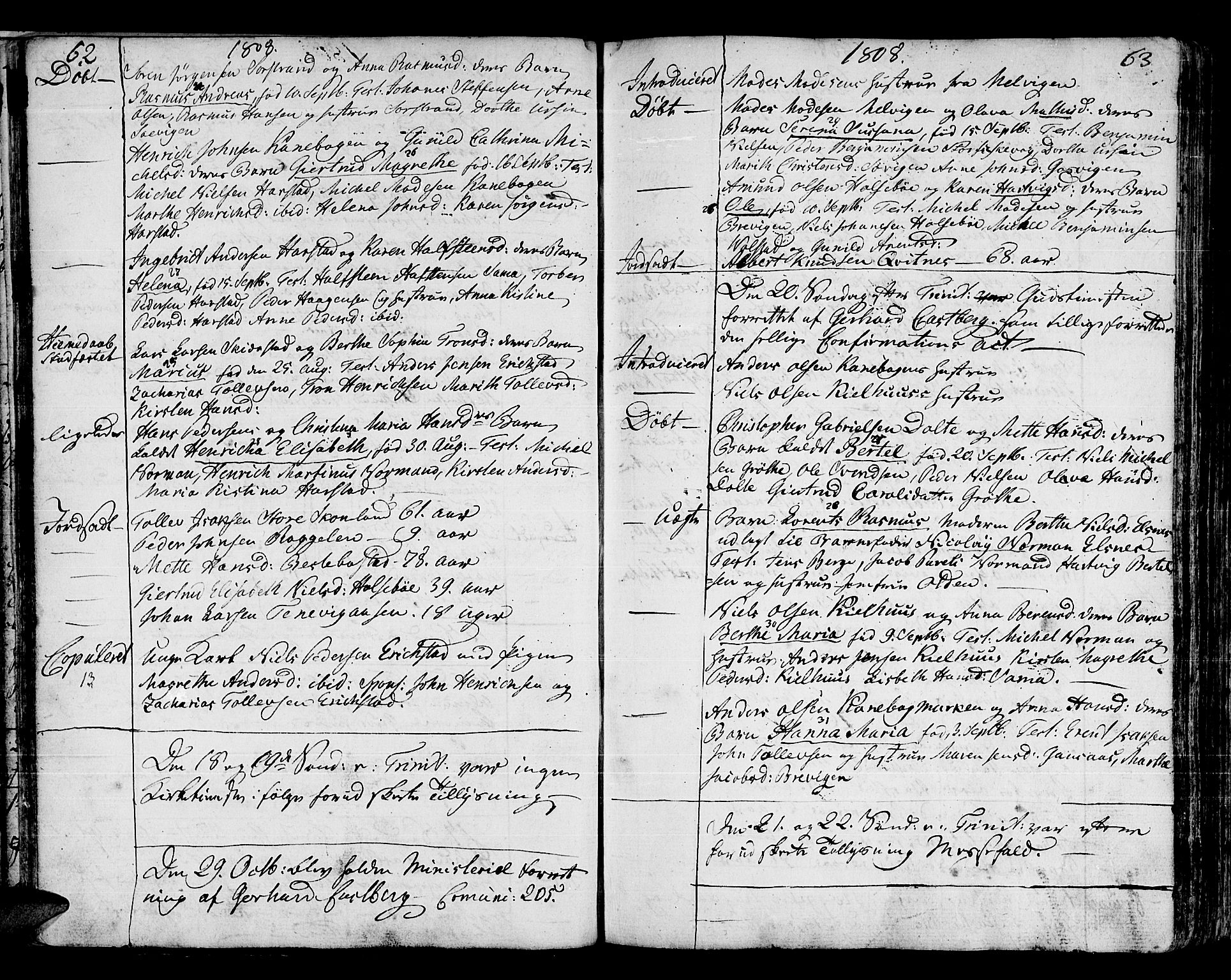 Trondenes sokneprestkontor, AV/SATØ-S-1319/H/Ha/L0005kirke: Ministerialbok nr. 5, 1804-1820, s. 62-63