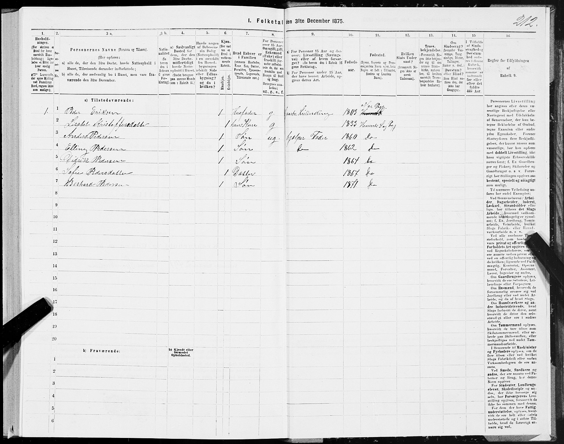 SAT, Folketelling 1875 for 1832P Hemnes prestegjeld, 1875, s. 3366