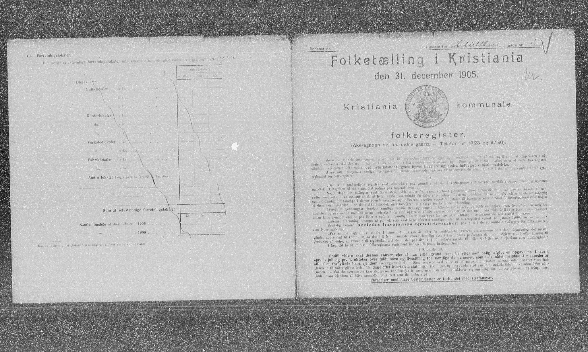 OBA, Kommunal folketelling 31.12.1905 for Kristiania kjøpstad, 1905, s. 34312