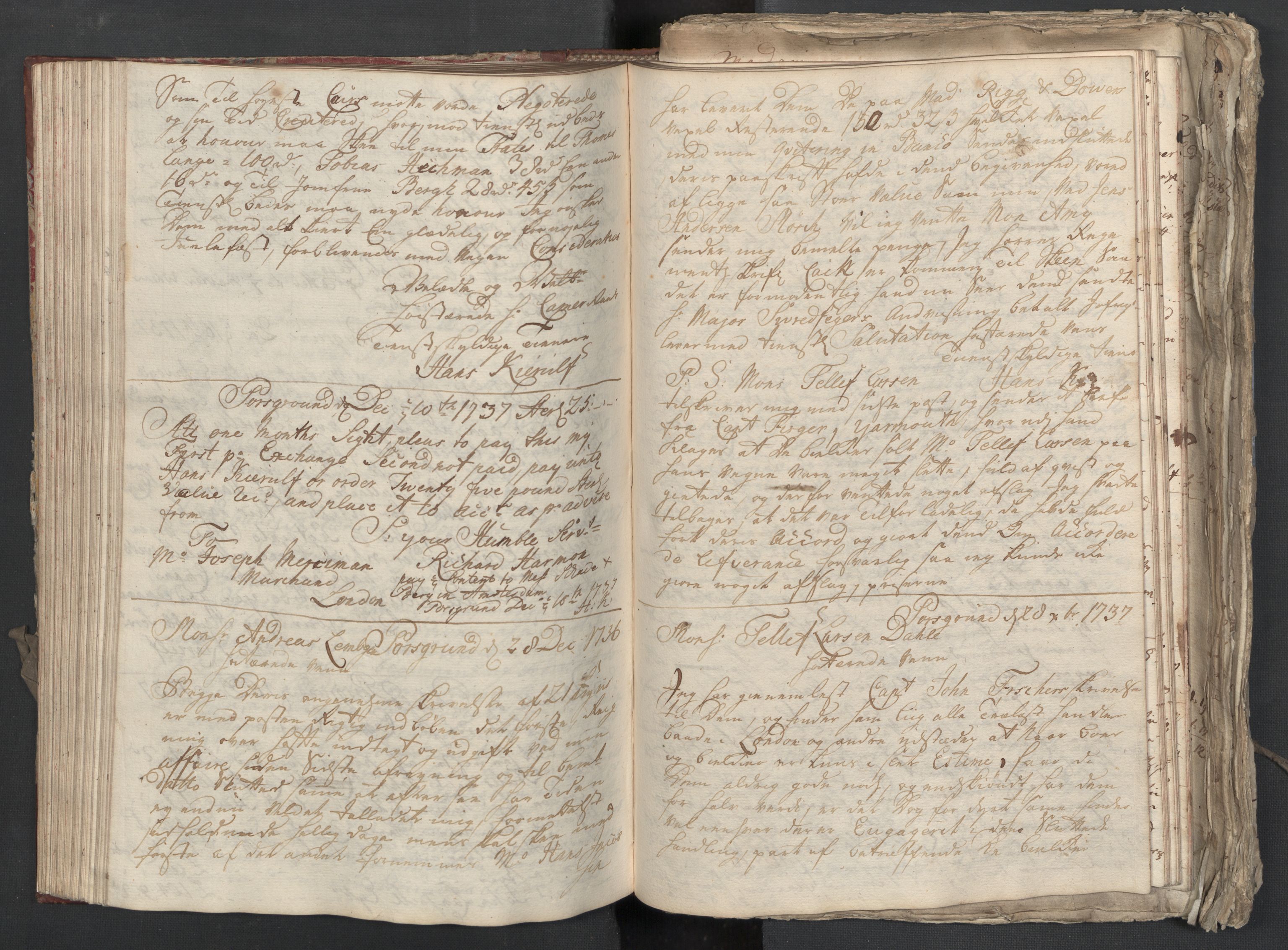 Bowman, James, RA/PA-0067/F/L0003/0001: Kopibok m.m. / Hans Kierulfs kopibok, 1736-1739, s. 101