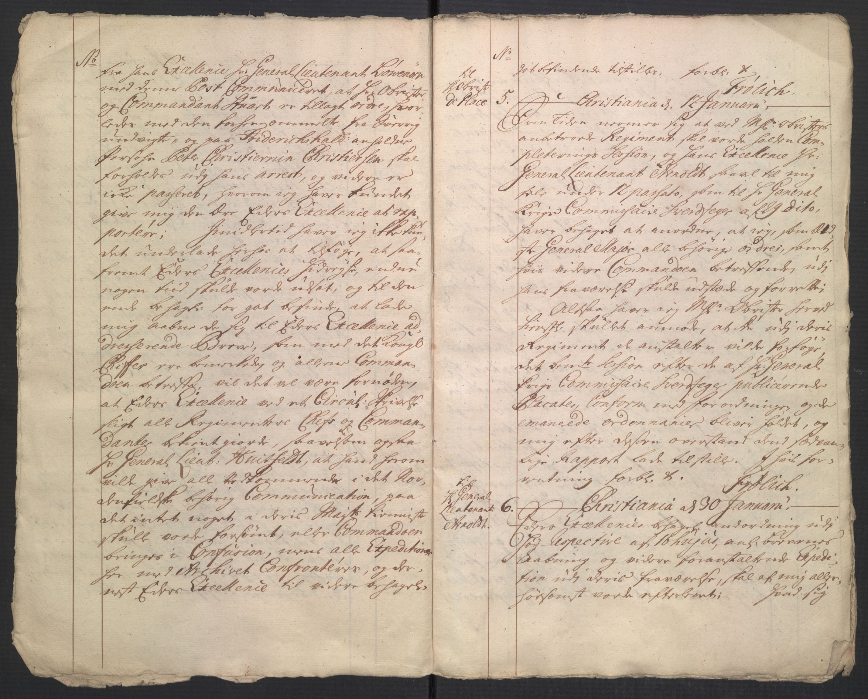 Kommanderende general (KG I) med Det norske krigsdirektorium, AV/RA-EA-5419/B/L0017: Kommanderende generals kopibok, 1737