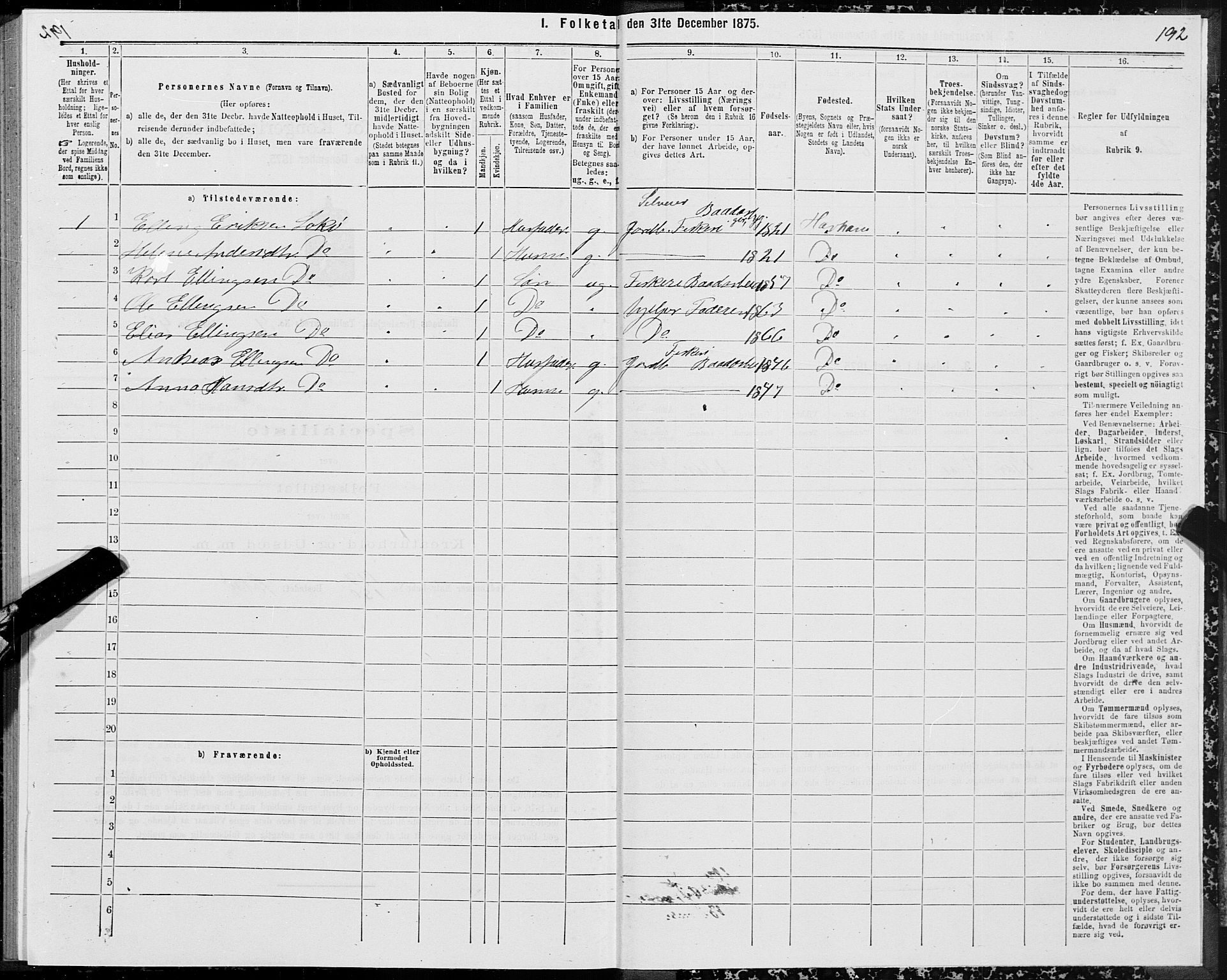 SAT, Folketelling 1875 for 1534P Haram prestegjeld, 1875, s. 2192