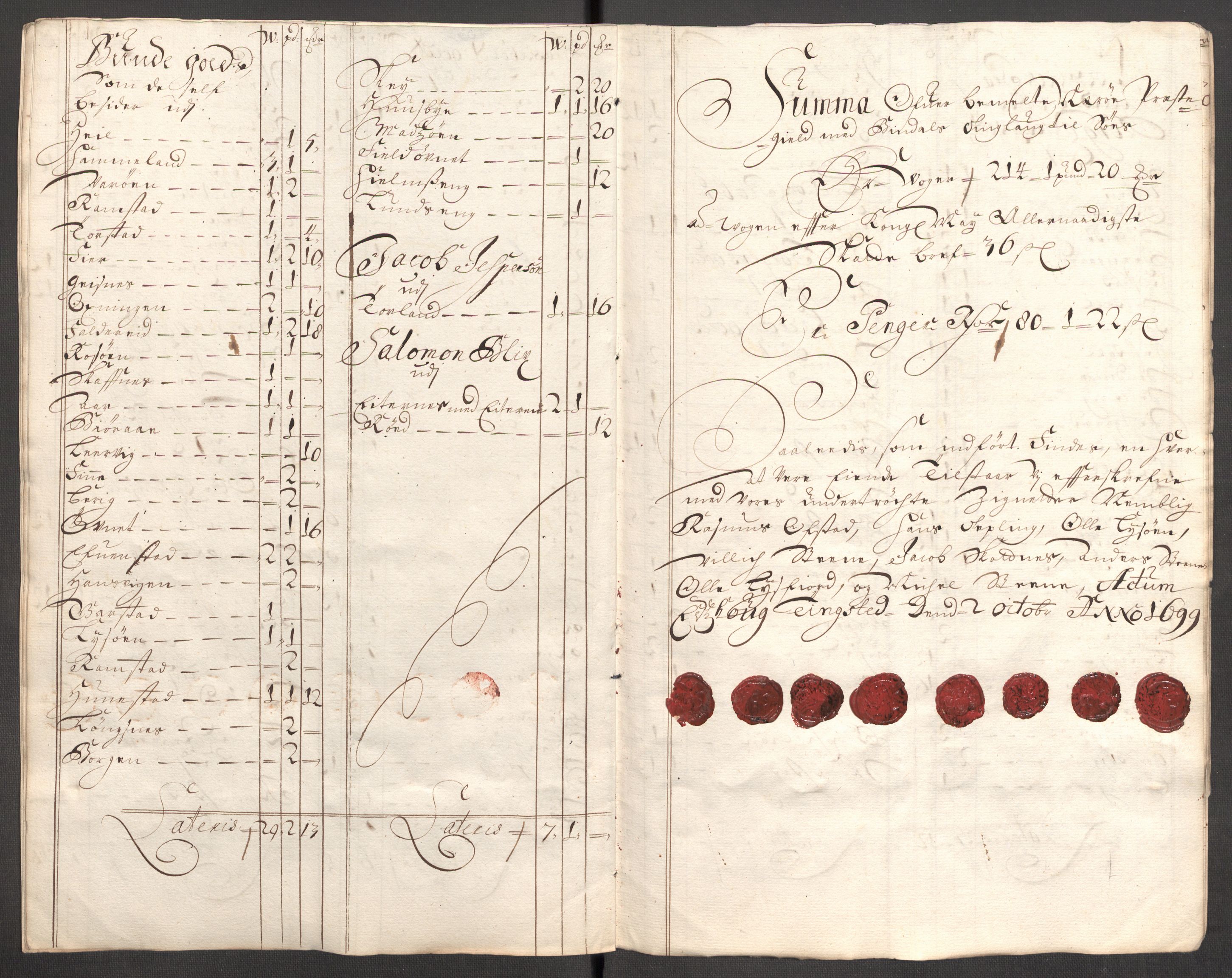 Rentekammeret inntil 1814, Reviderte regnskaper, Fogderegnskap, RA/EA-4092/R64/L4426: Fogderegnskap Namdal, 1699-1700, s. 206