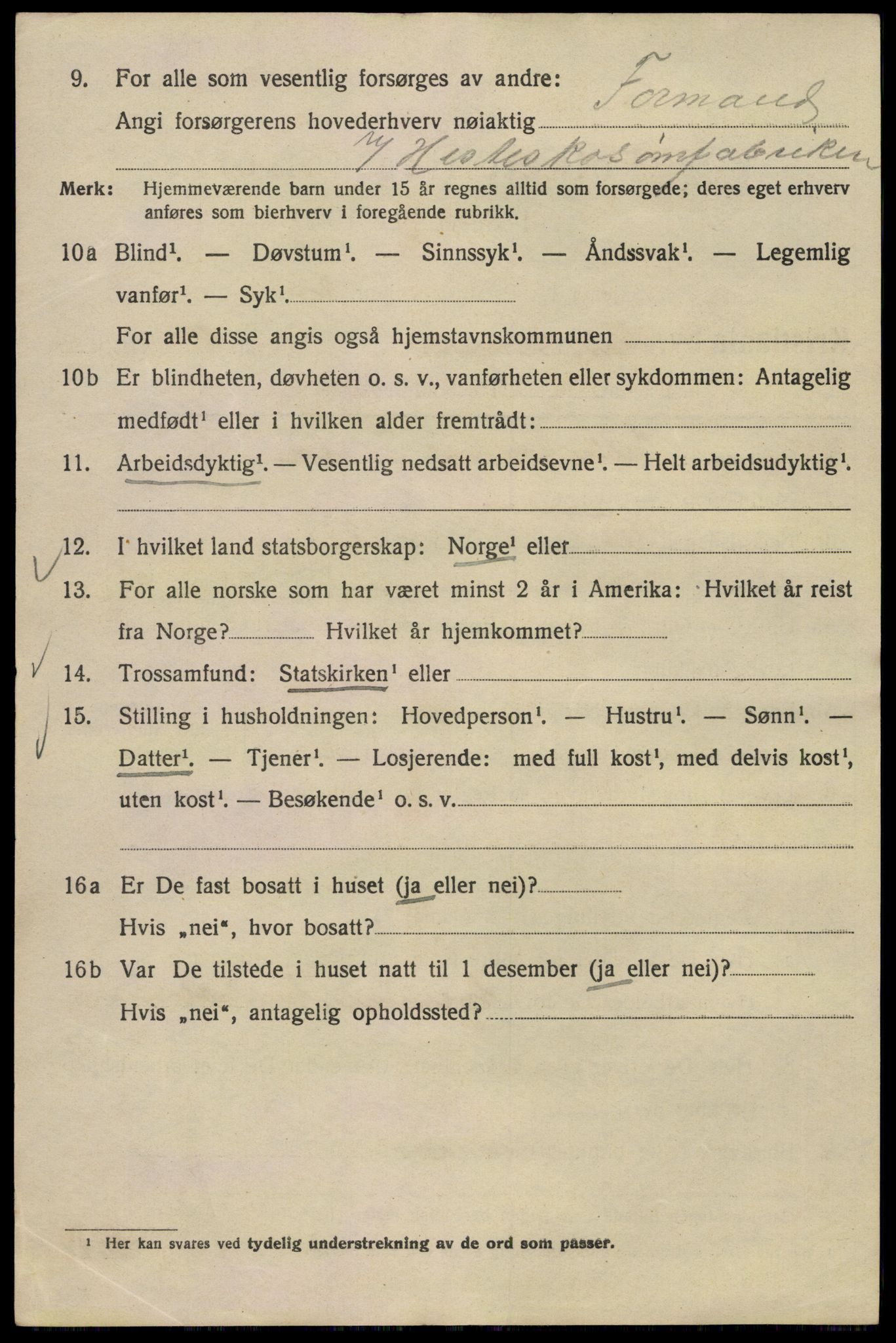 SAO, Folketelling 1920 for 0301 Kristiania kjøpstad, 1920, s. 574192