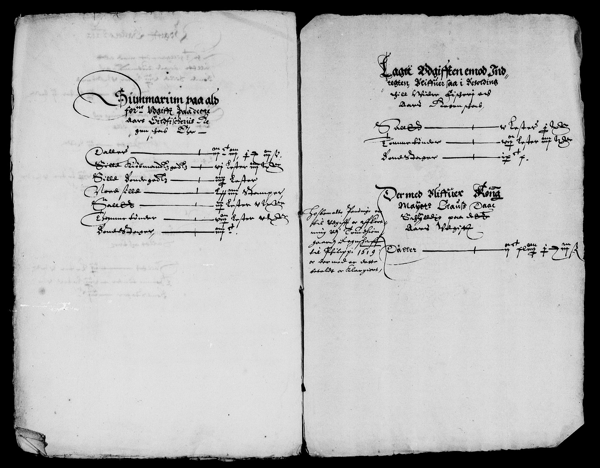 Rentekammeret inntil 1814, Reviderte regnskaper, Lensregnskaper, AV/RA-EA-5023/R/Rb/Rbw/L0017: Trondheim len, 1618-1619