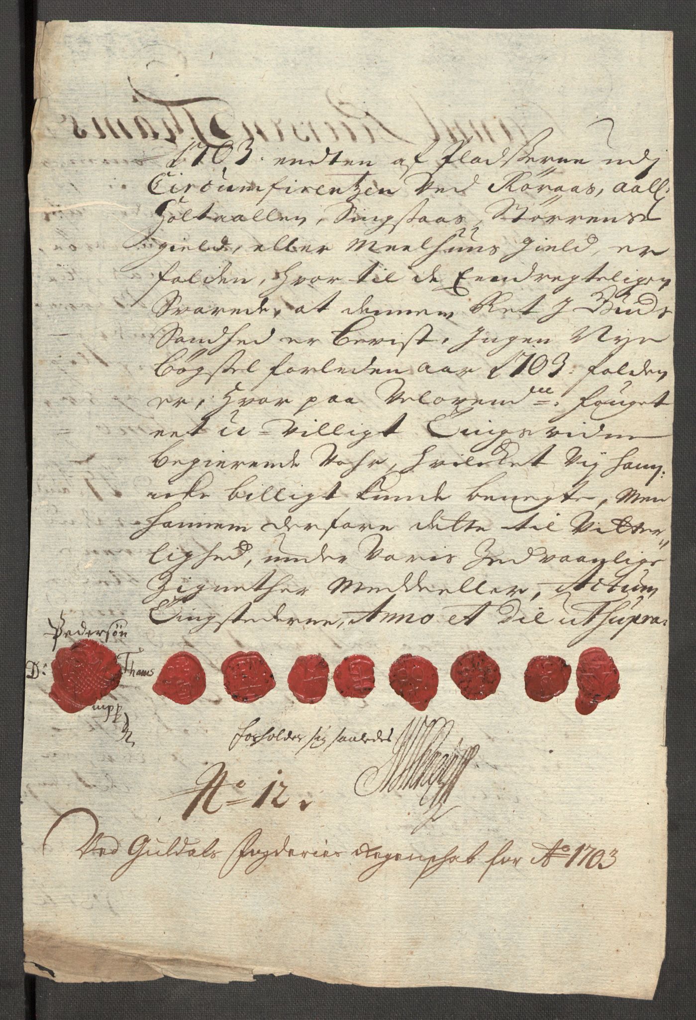 Rentekammeret inntil 1814, Reviderte regnskaper, Fogderegnskap, RA/EA-4092/R60/L3953: Fogderegnskap Orkdal og Gauldal, 1703, s. 361