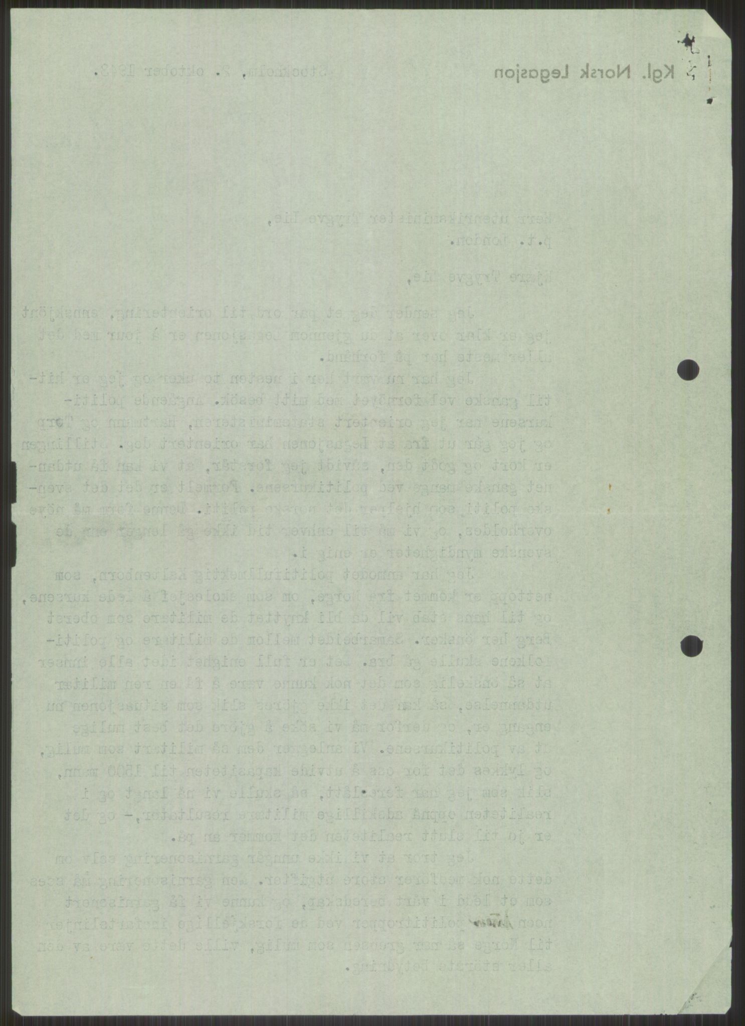 Lie, Trygve, AV/RA-PA-1407/D/L0006: Blandet og privat korrespondanse., 1941-1960, s. 258