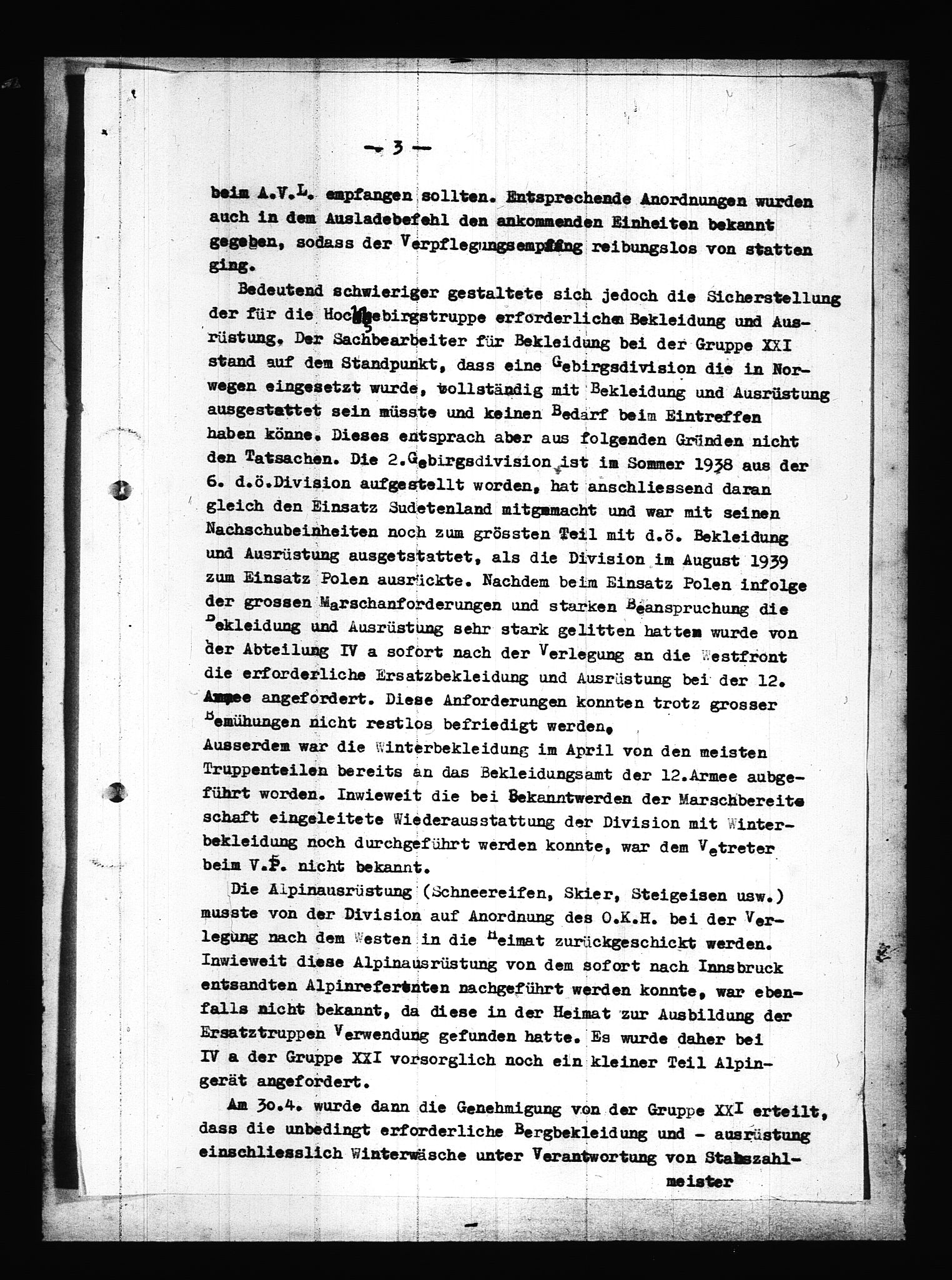 Documents Section, RA/RAFA-2200/V/L0086: Amerikansk mikrofilm "Captured German Documents".
Box No. 725.  FKA jnr. 601/1954., 1940, s. 27