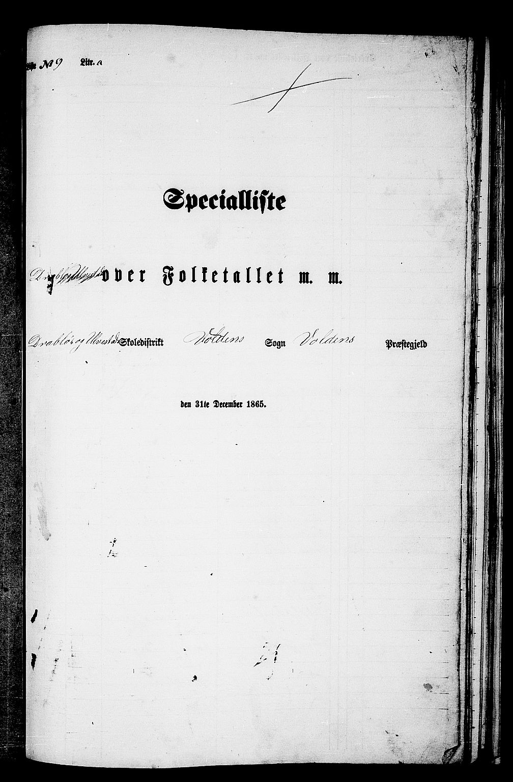 RA, Folketelling 1865 for 1519P Volda prestegjeld, 1865, s. 143