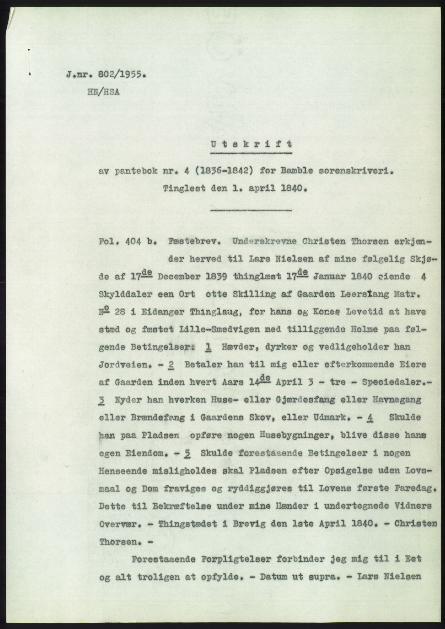 Statsarkivet i Kongsberg, SAKO/A-0001, 1955, s. 2