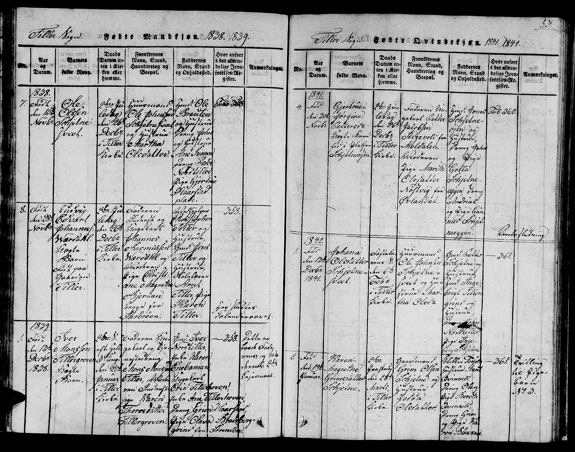 Ministerialprotokoller, klokkerbøker og fødselsregistre - Sør-Trøndelag, SAT/A-1456/621/L0458: Klokkerbok nr. 621C01, 1816-1865, s. 53