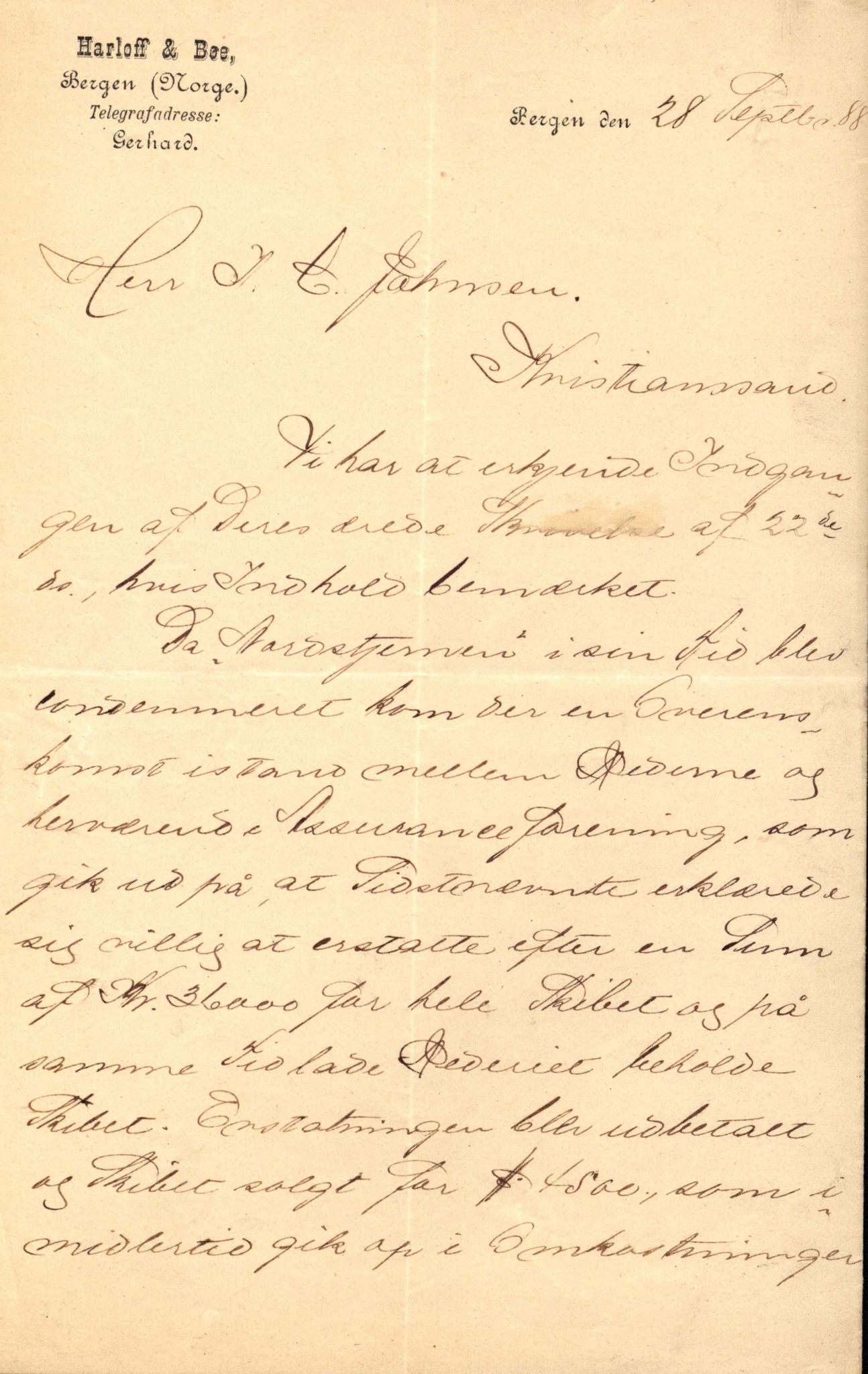 Pa 63 - Østlandske skibsassuranceforening, VEMU/A-1079/G/Ga/L0020/0007: Havaridokumenter / Oregon, Norden, Nordstjernen, Marie, Speed, 1887, s. 95