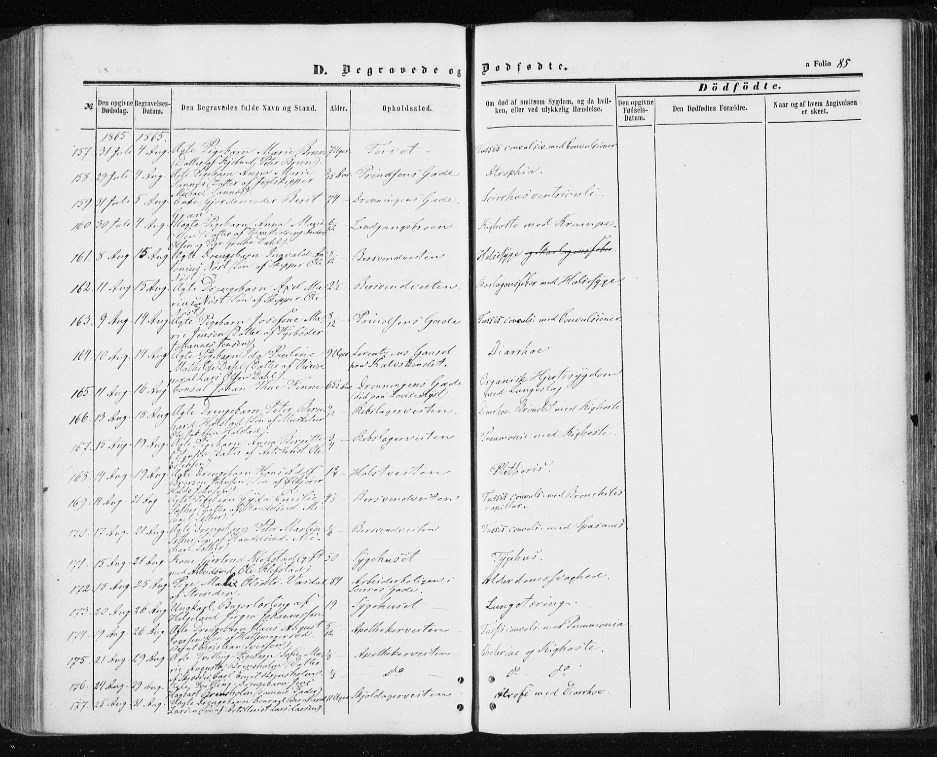 Ministerialprotokoller, klokkerbøker og fødselsregistre - Sør-Trøndelag, SAT/A-1456/601/L0053: Ministerialbok nr. 601A21, 1857-1865, s. 85