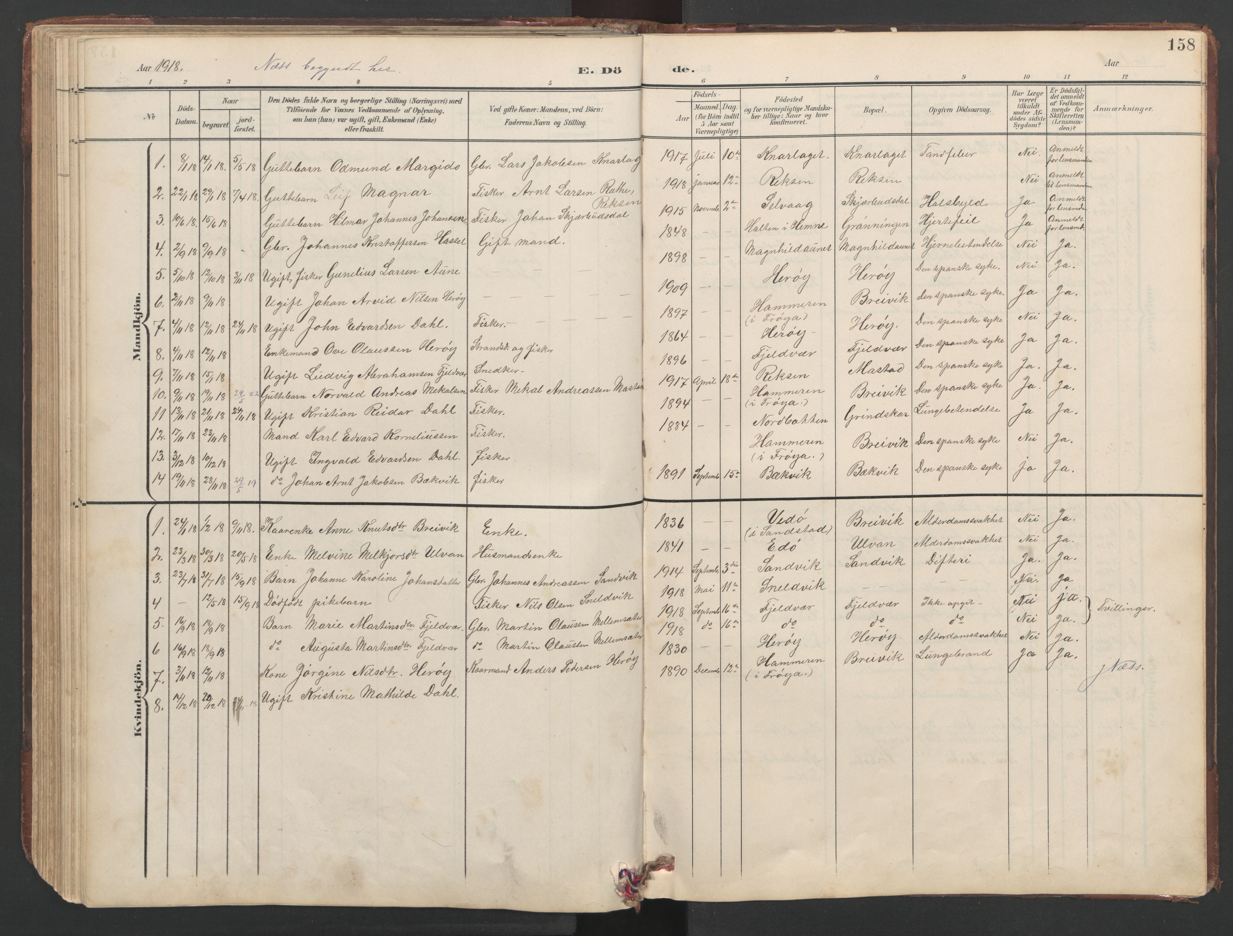 Ministerialprotokoller, klokkerbøker og fødselsregistre - Sør-Trøndelag, AV/SAT-A-1456/638/L0571: Klokkerbok nr. 638C03, 1901-1930, s. 158