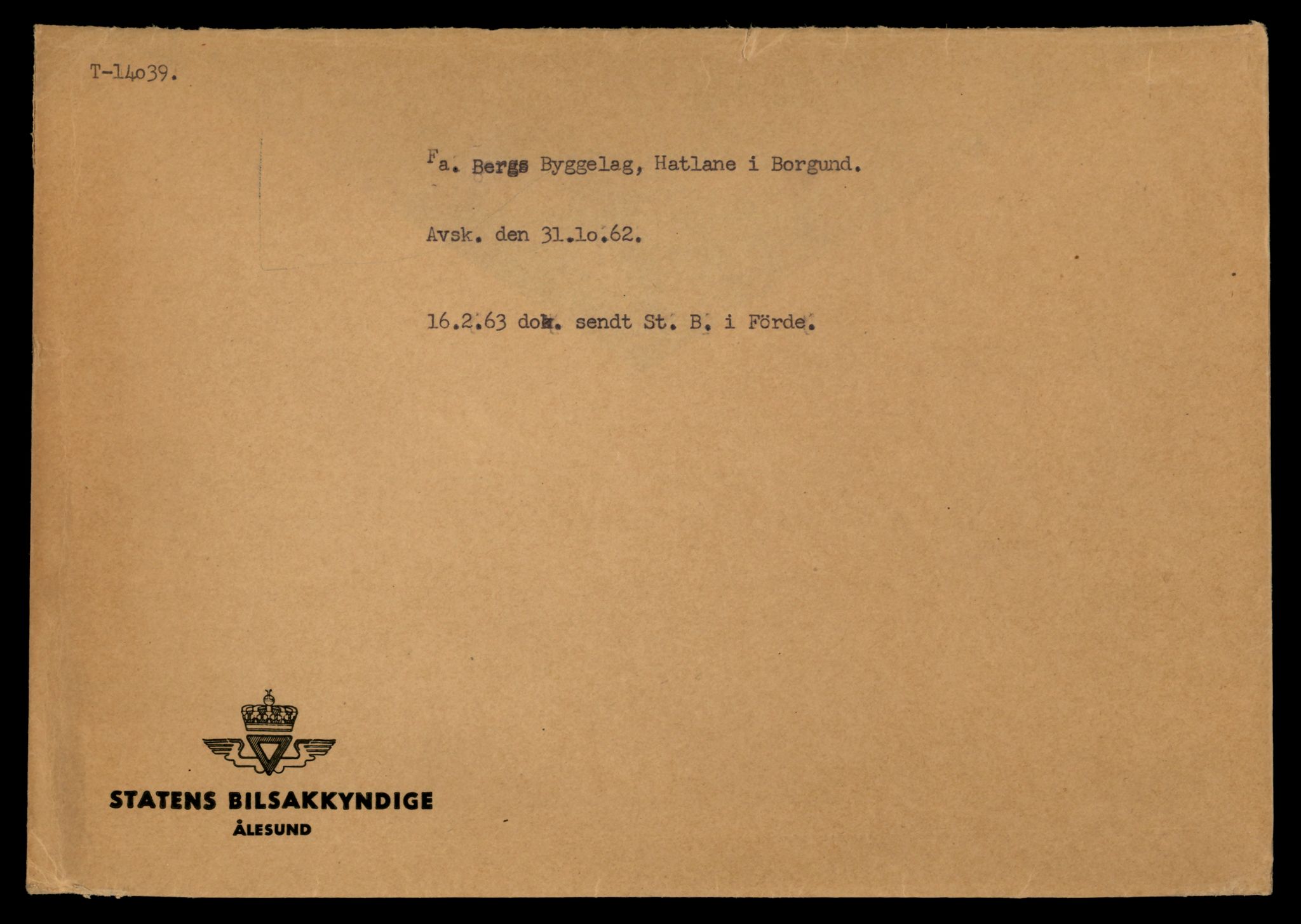 Møre og Romsdal vegkontor - Ålesund trafikkstasjon, AV/SAT-A-4099/F/Fe/L0042: Registreringskort for kjøretøy T 13906 - T 14079, 1927-1998, s. 2165