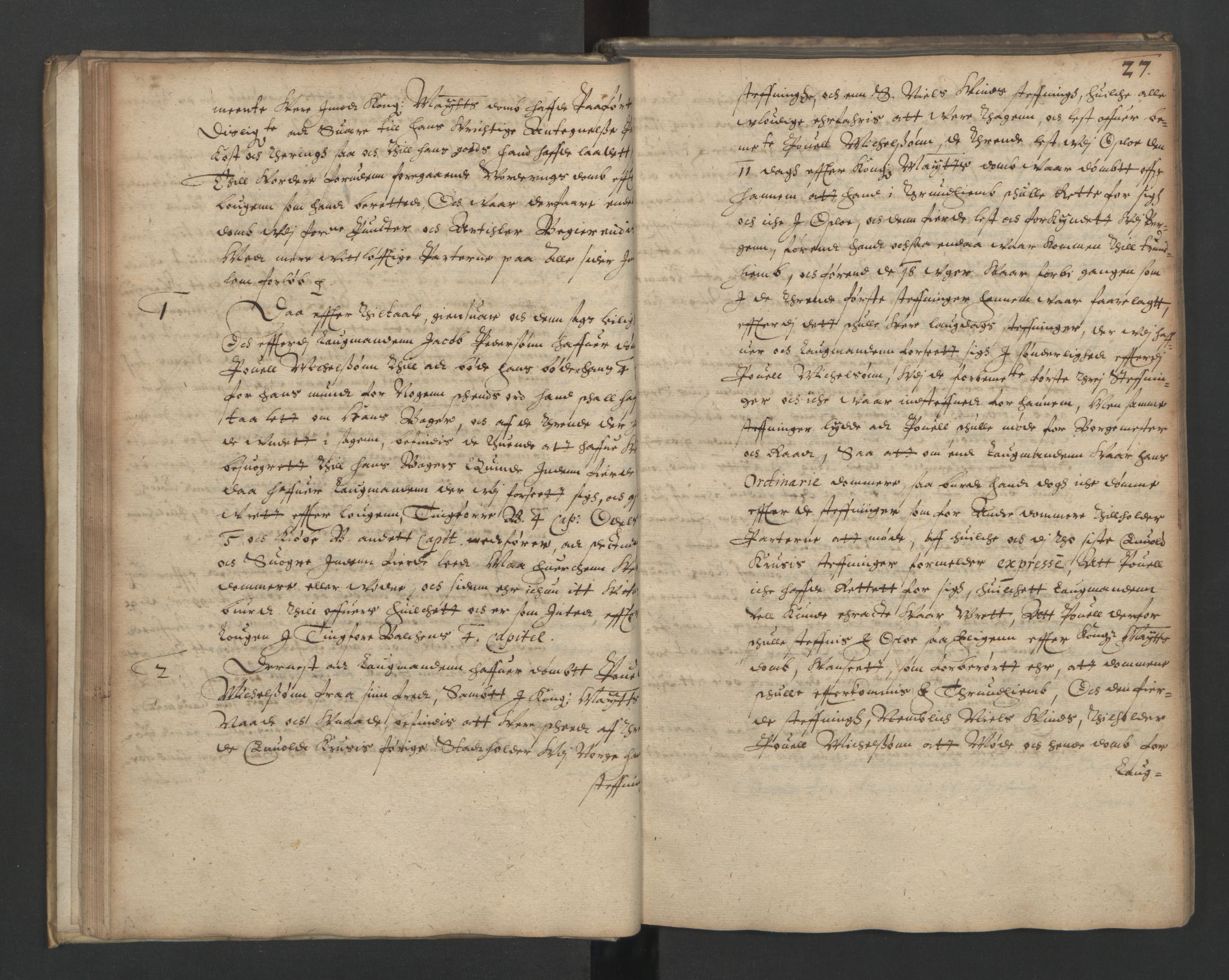 Herredagen 1539-1664  (Kongens Retterting), RA/EA-2882/A/L0012: Dombok, 1619, s. 26b-27a